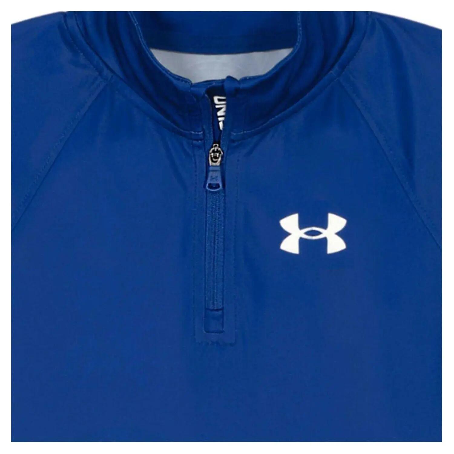 Tuta Cerniera Ad Un Quarto Set Ragazzi Under Armour Blu Tech Nero 3/3