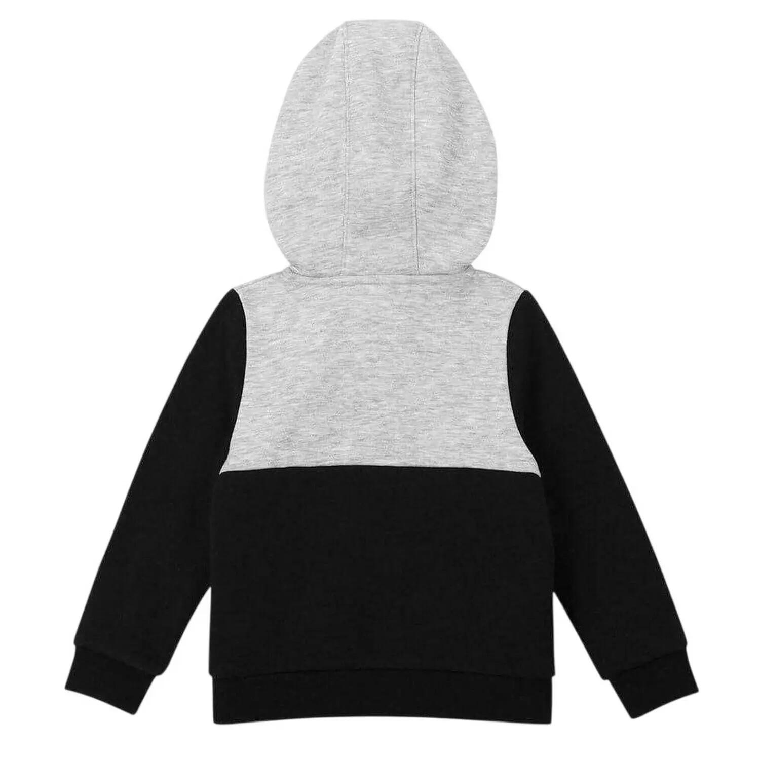 Trainingsanzug für , Fleece Kinder Schwarz/Grau 4/5