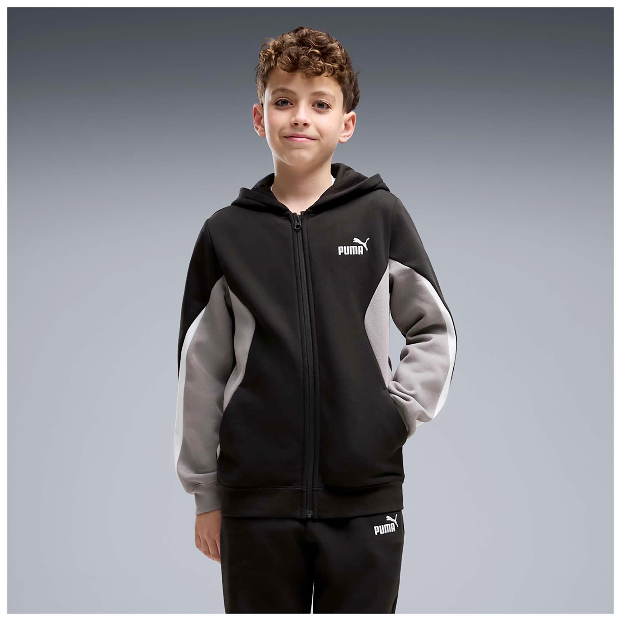 Puma Ess Block Full-Zip Sweat Suit B Fato De Treino Criança 4/4