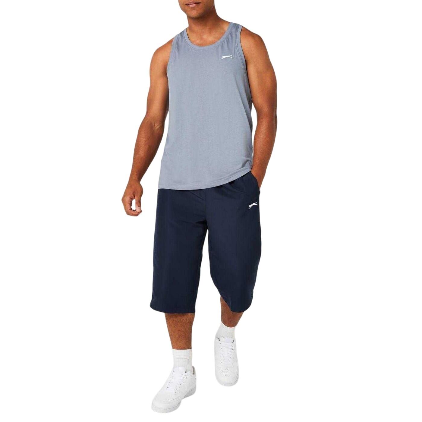 Mens 3/4 Length Tracksuit Bottoms (Navy) 4/5
