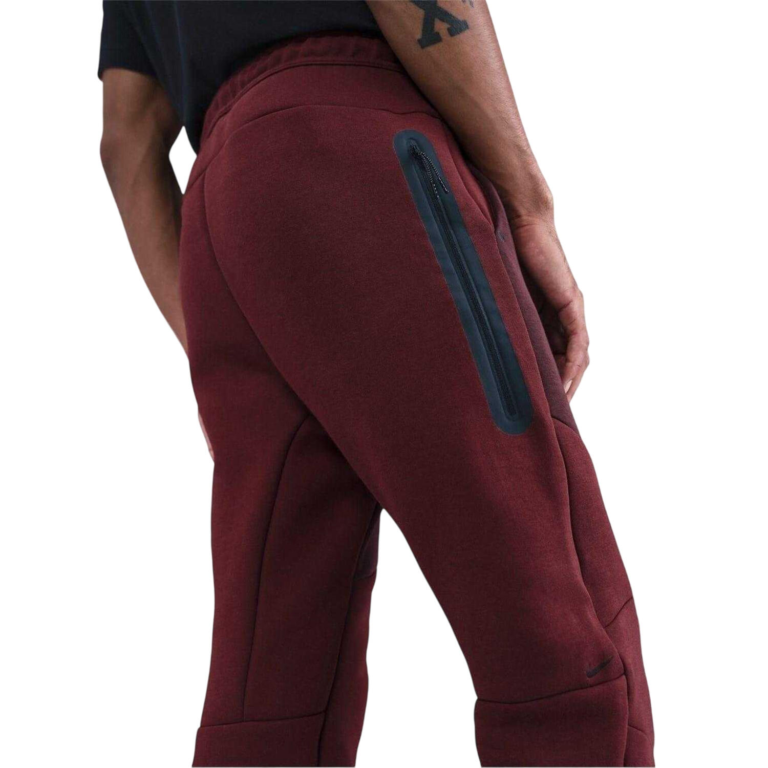 Mens Tech Tapered Joggers (Red/Black) 3/3
