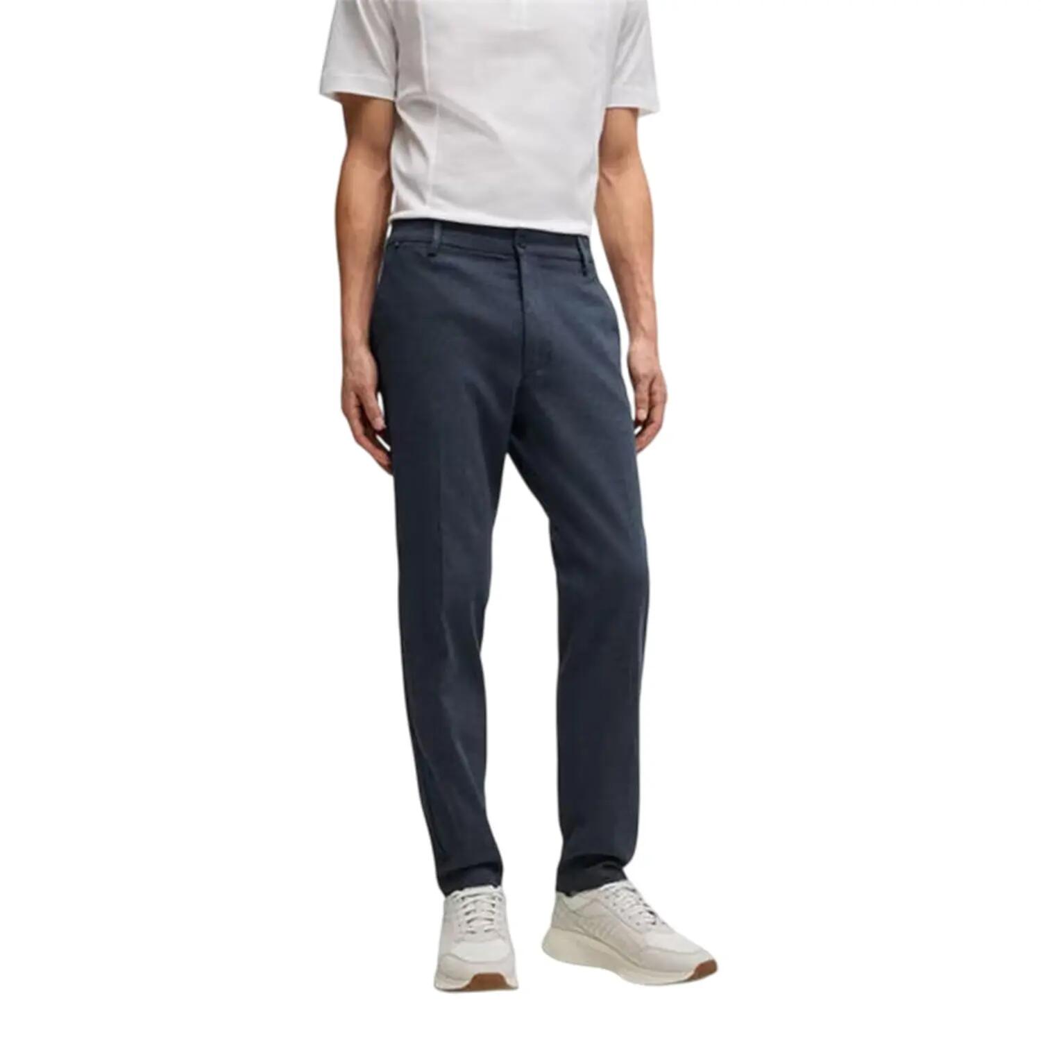 Chino Frontale Piatto Uomo Boss Kane Blu Scuro 3/3