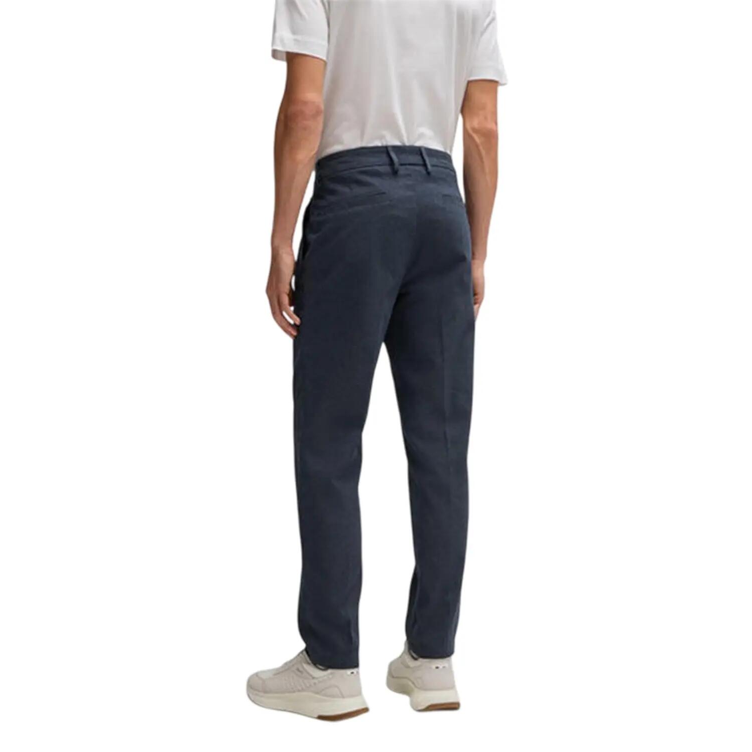 Chino Frontale Piatto Uomo Boss Kane Blu Scuro 2/3