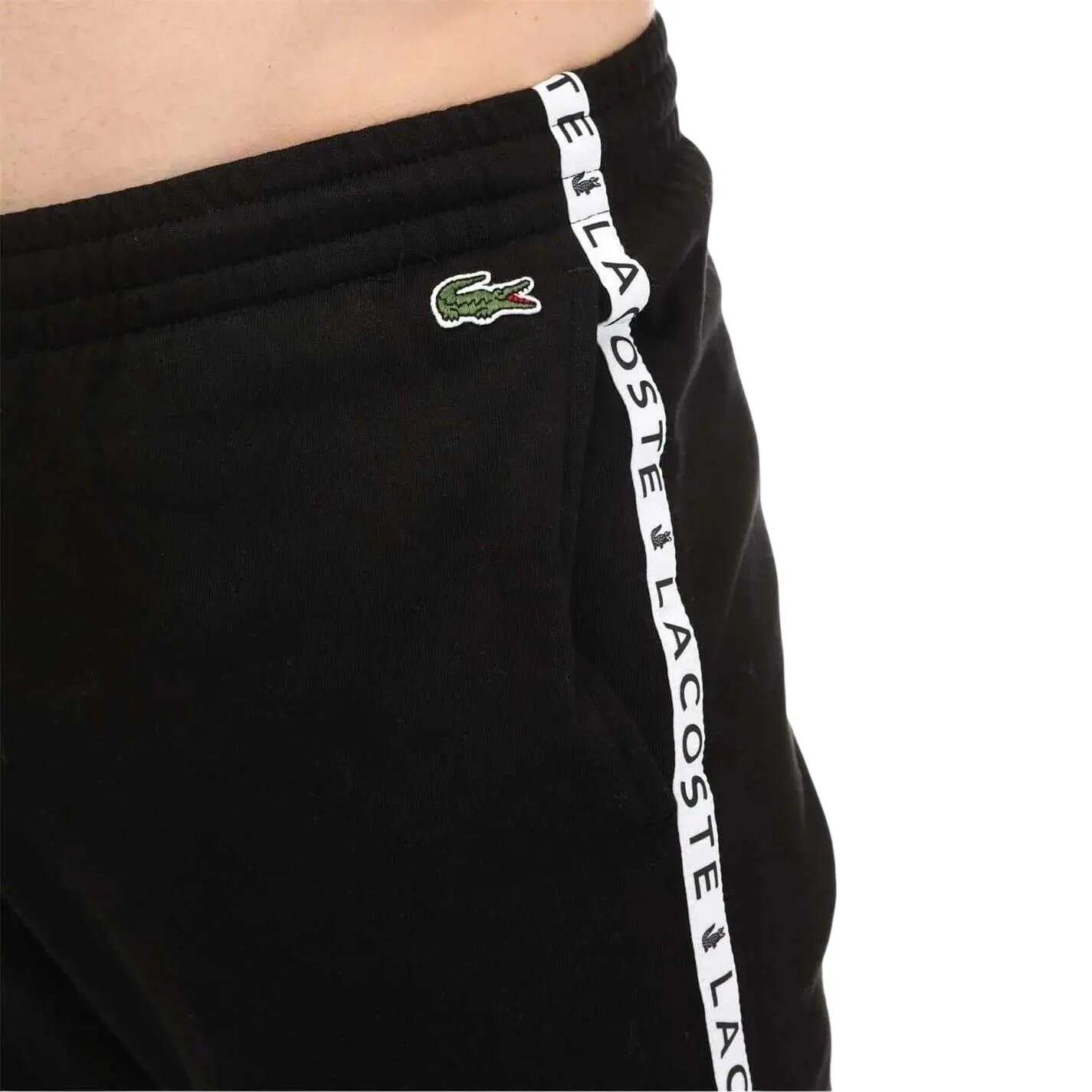 Pantaloni Da Jogging Nastro Logo Uomo Lacoste Nero 3/3