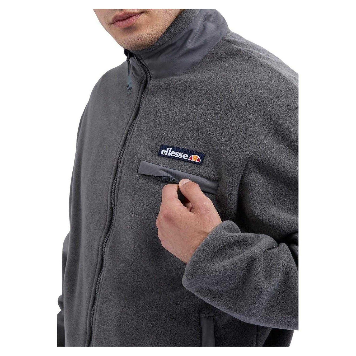 Giacca In Pile Uomo Ellesse Maseben Grigio Scuro 4/4