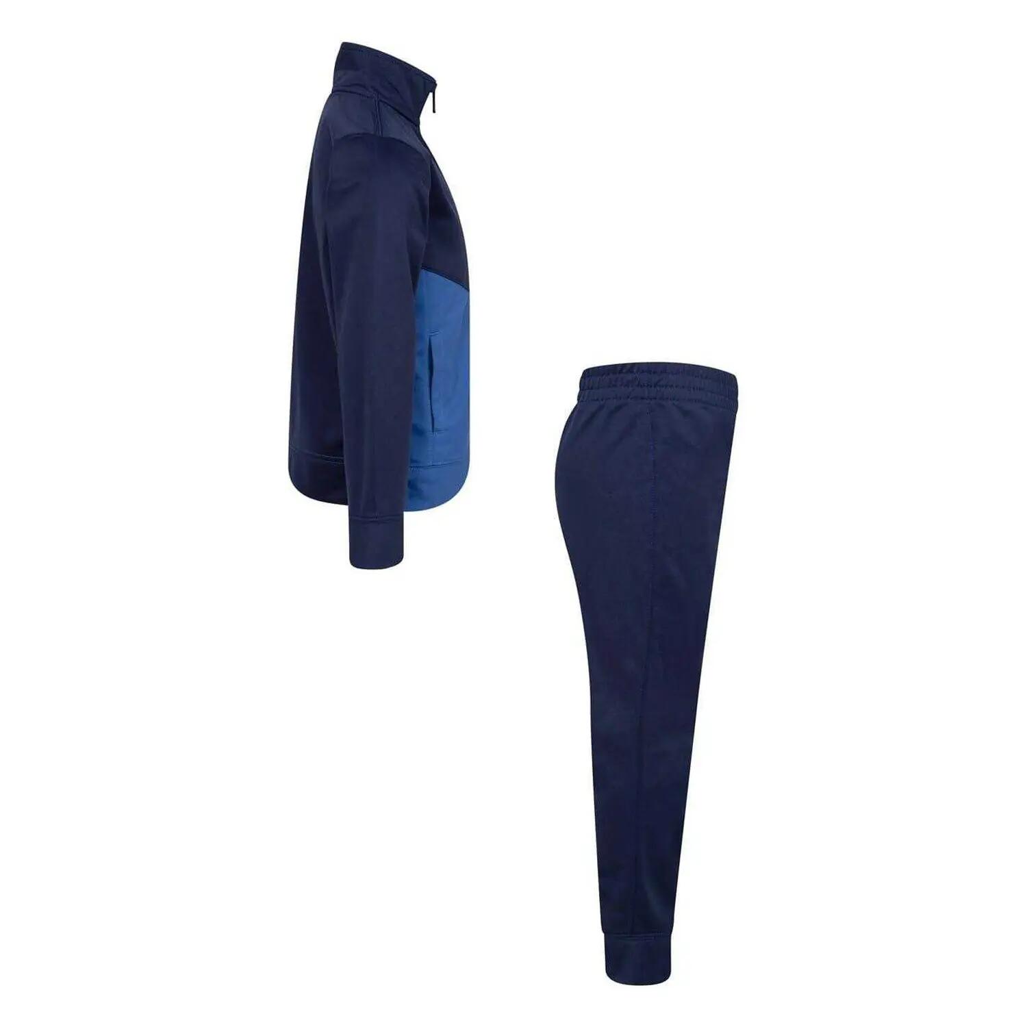 Ensemble De Survêtement Motif/style Swoosh Garçon (Bleu Roi) 4/4