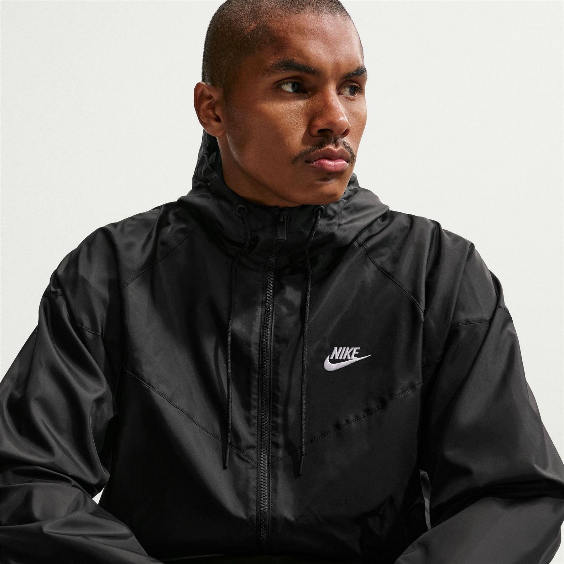 Mens Windrunner Jacket (Jet Black/White) 5/5