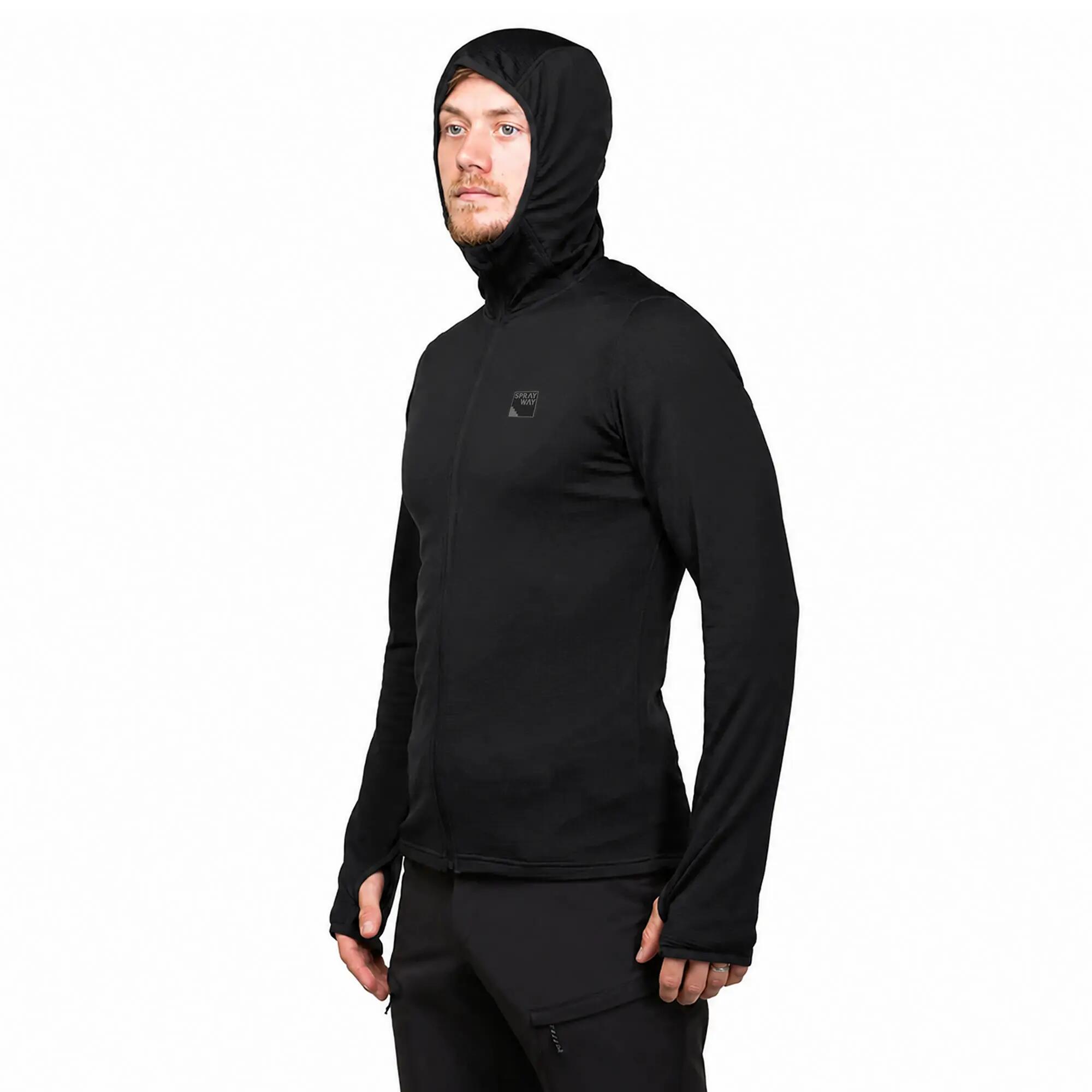 Sprayway - Sweat polaire randonnée homme zippé à capuche passe-pouces 4/5