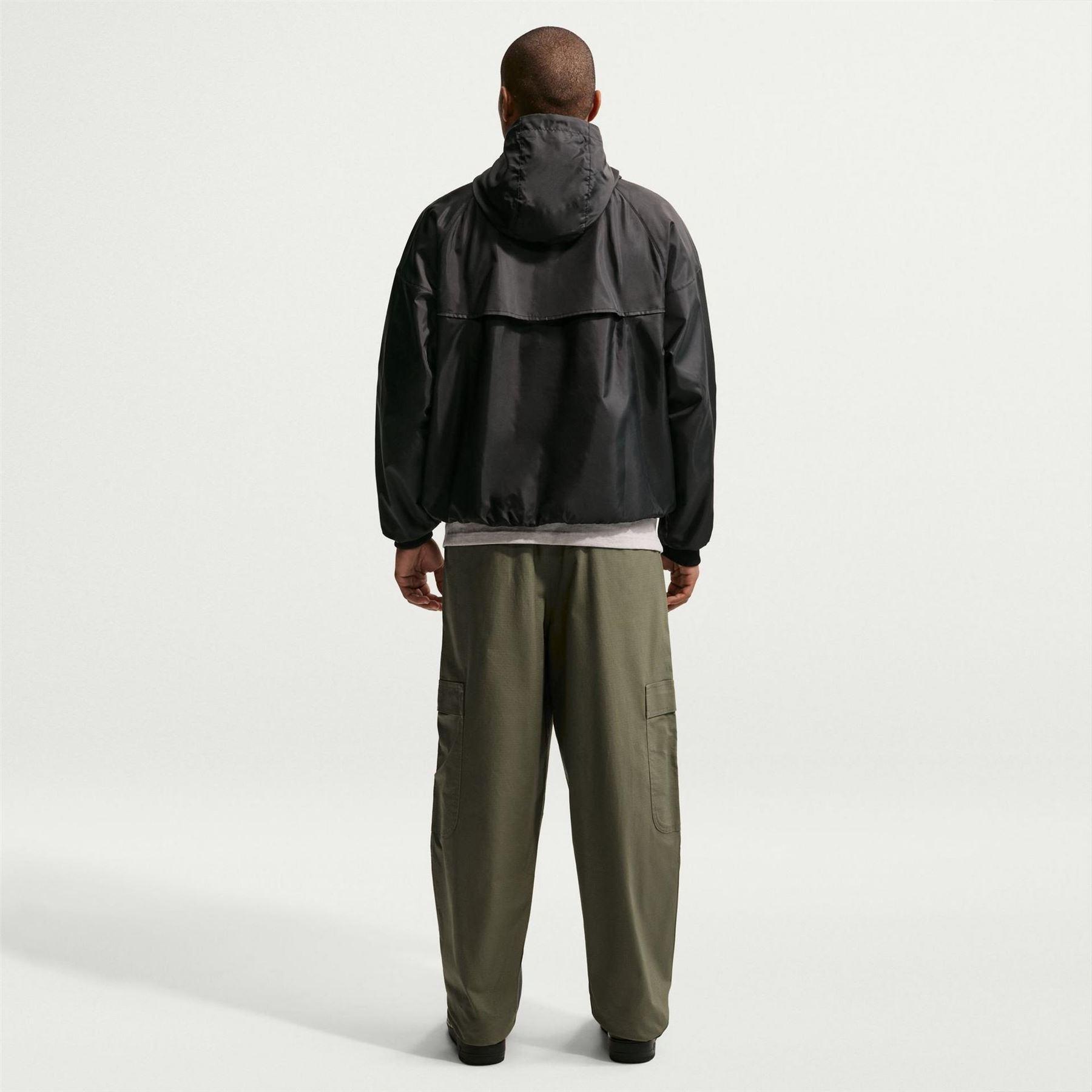 Mens Windrunner Jacket (Jet Black/White) 4/5