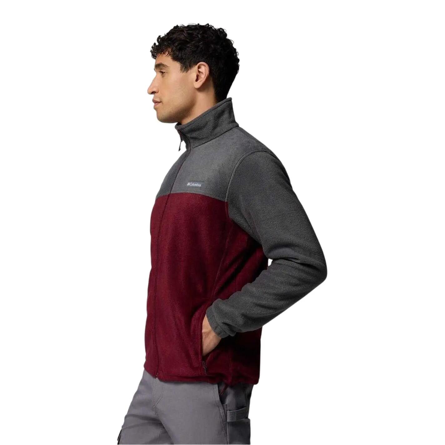 Mens Steens Walking Fleece Jacket (Red) 2/3