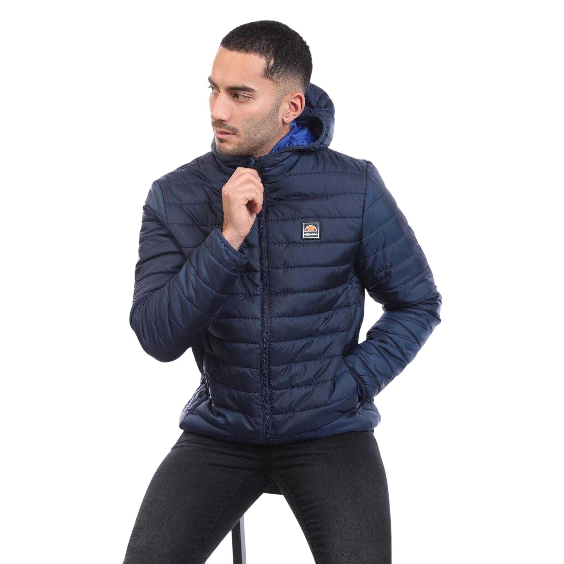 Mens Revuelto Quilted Puffer Jacket (Navy) 3/4