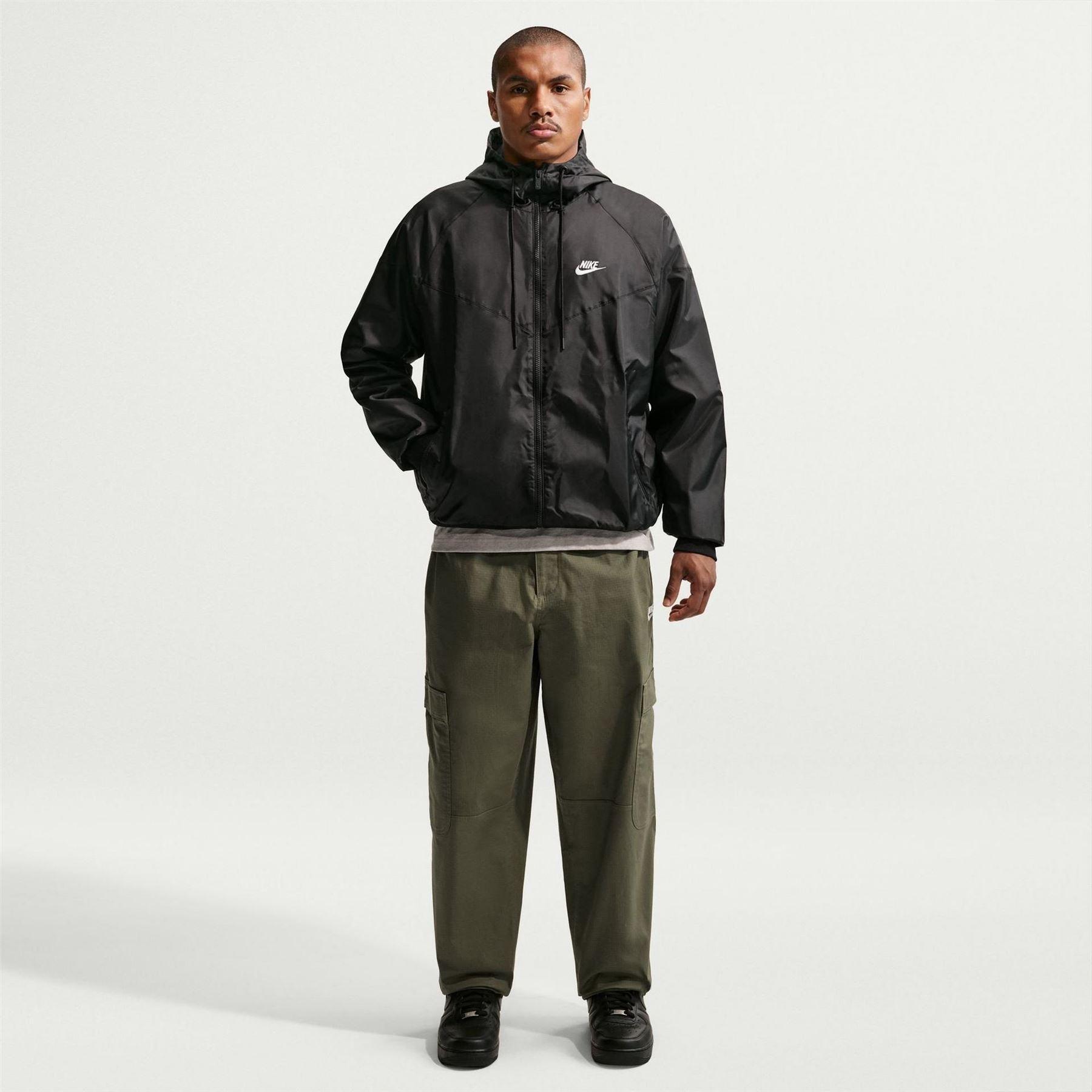 Mens Windrunner Jacket (Jet Black/White) 3/5