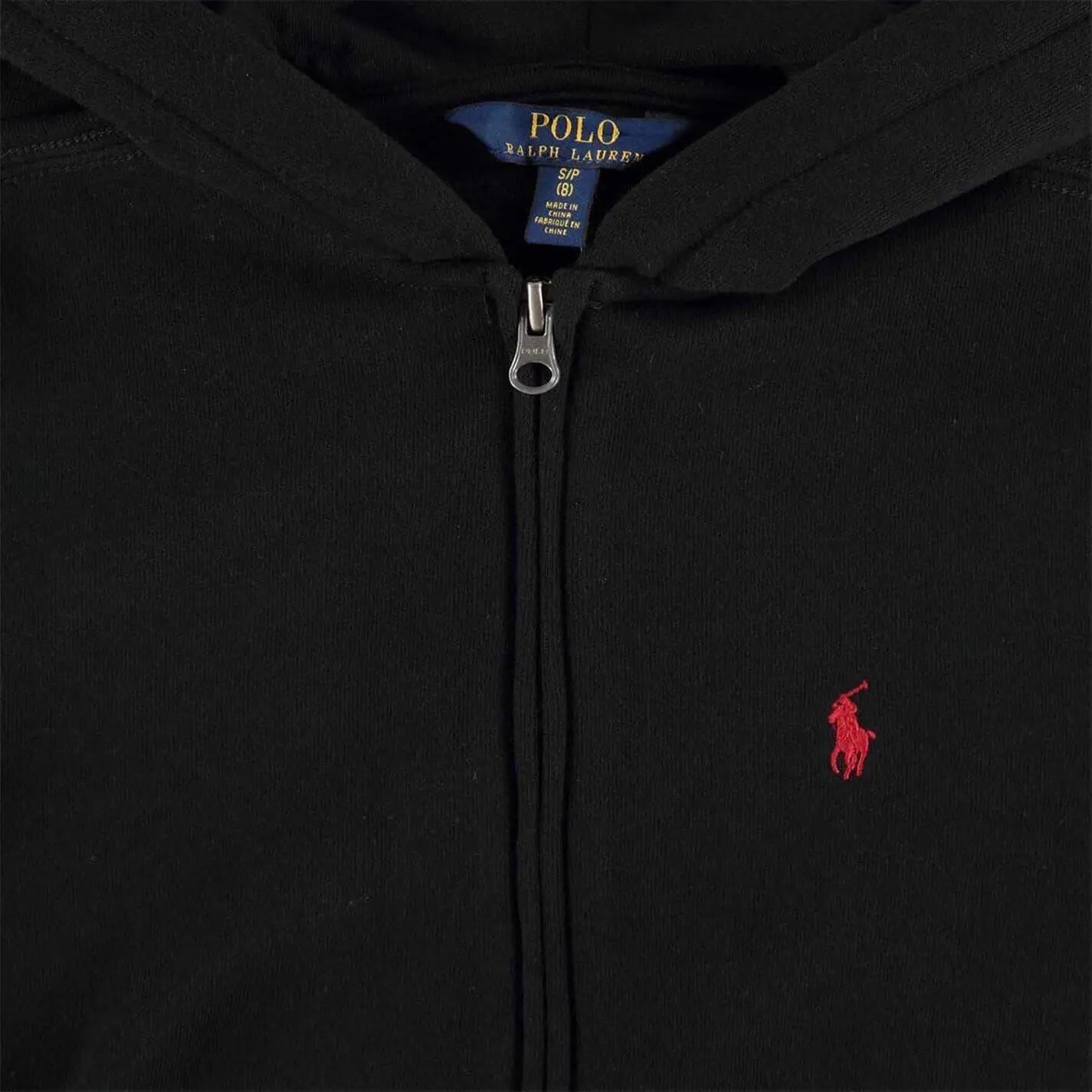Boys Full Zip Hoodie (Black) 3/4