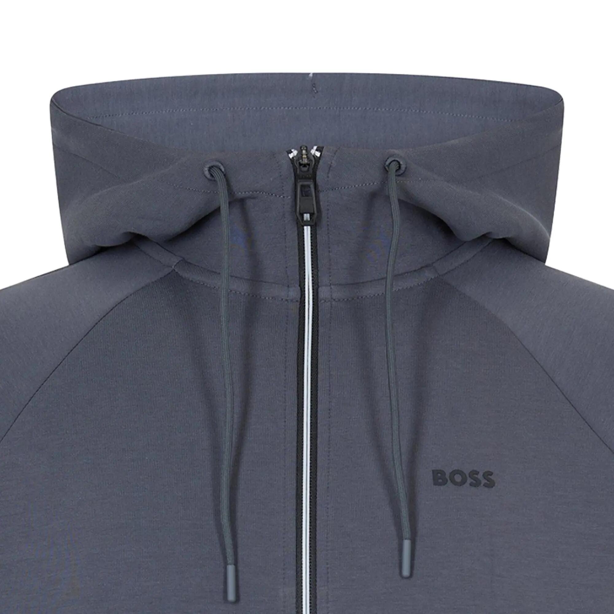 Mens Raglan Full Zip Hoodie (Dark Grey) 3/3
