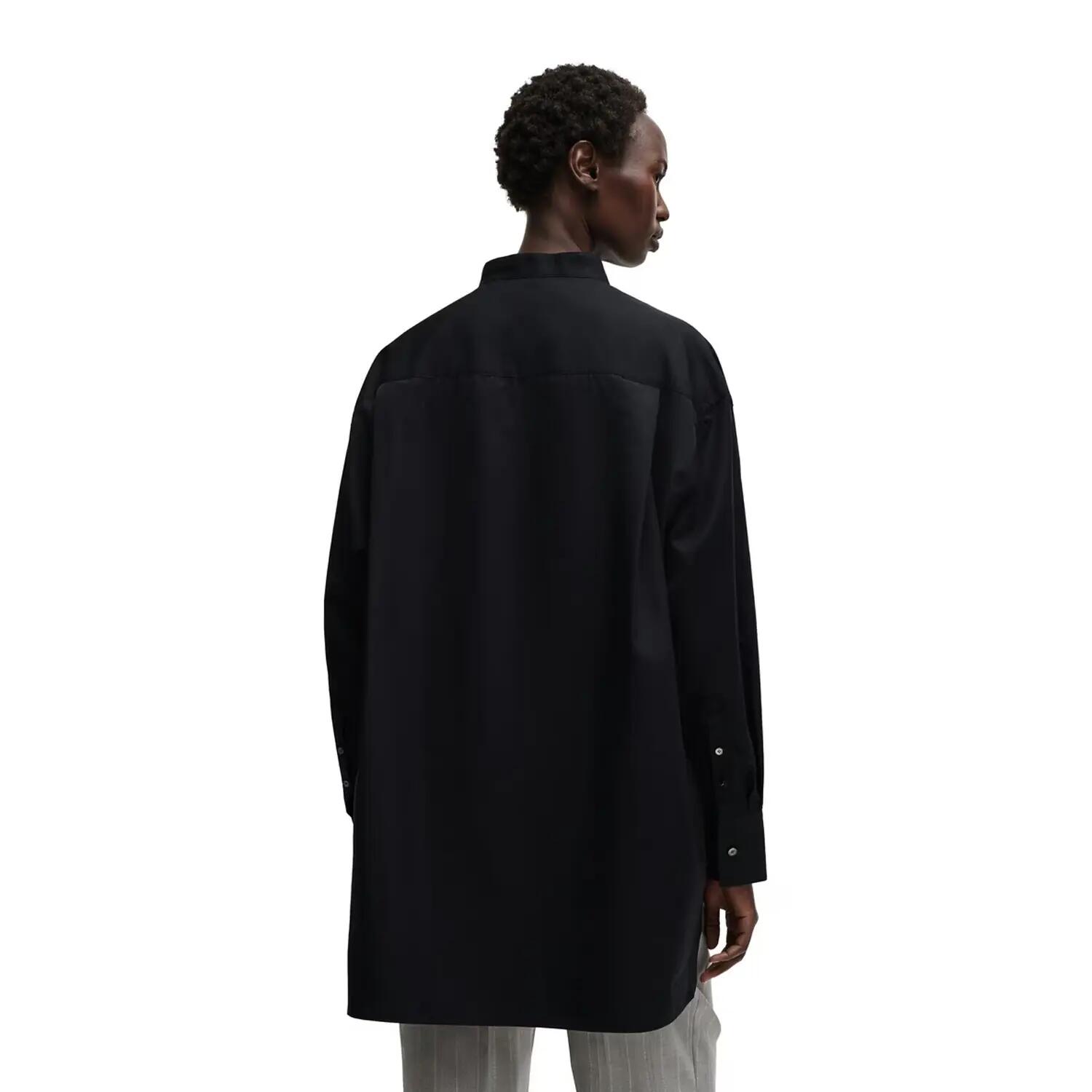 Camicia Oversize Collare A Fascia Manica Lunga Donna Boss Nero 3/3