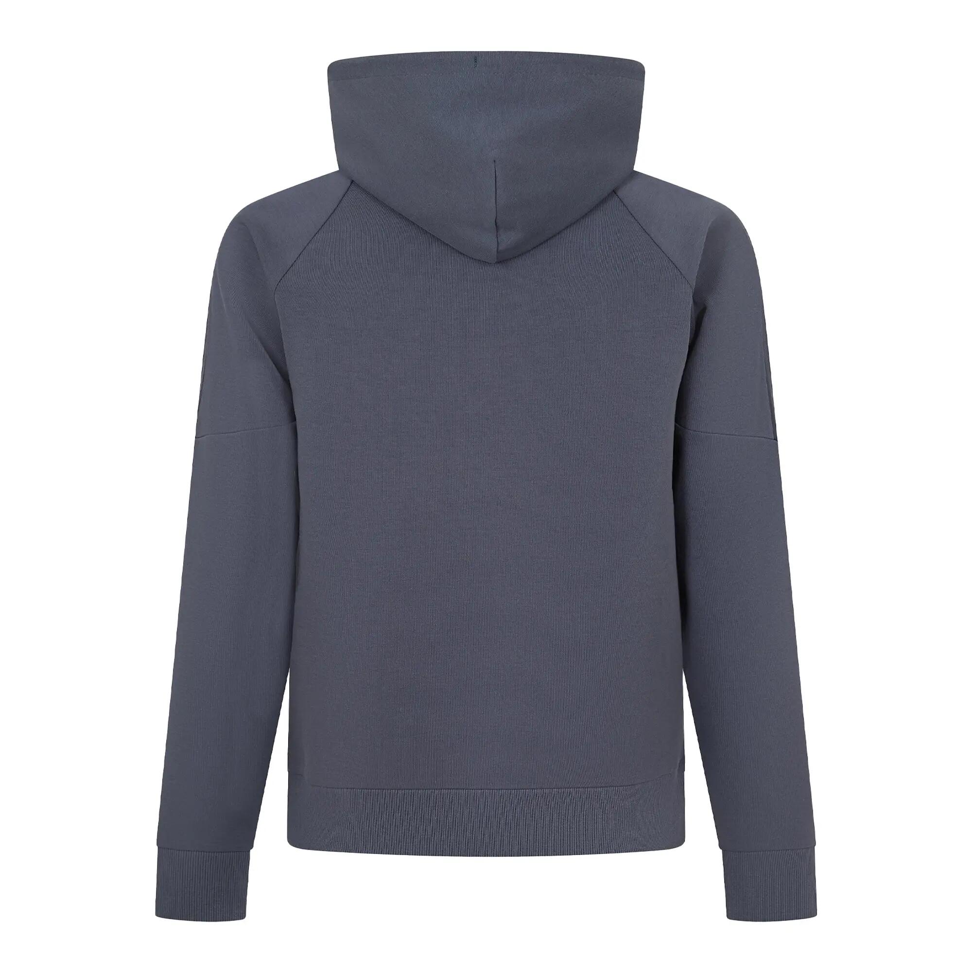 Mens Raglan Full Zip Hoodie (Dark Grey) 2/3