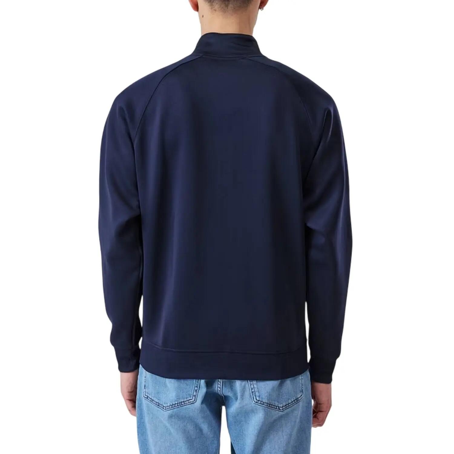 Mens Double Stripe Raglan Track Top (Navy) 3/4