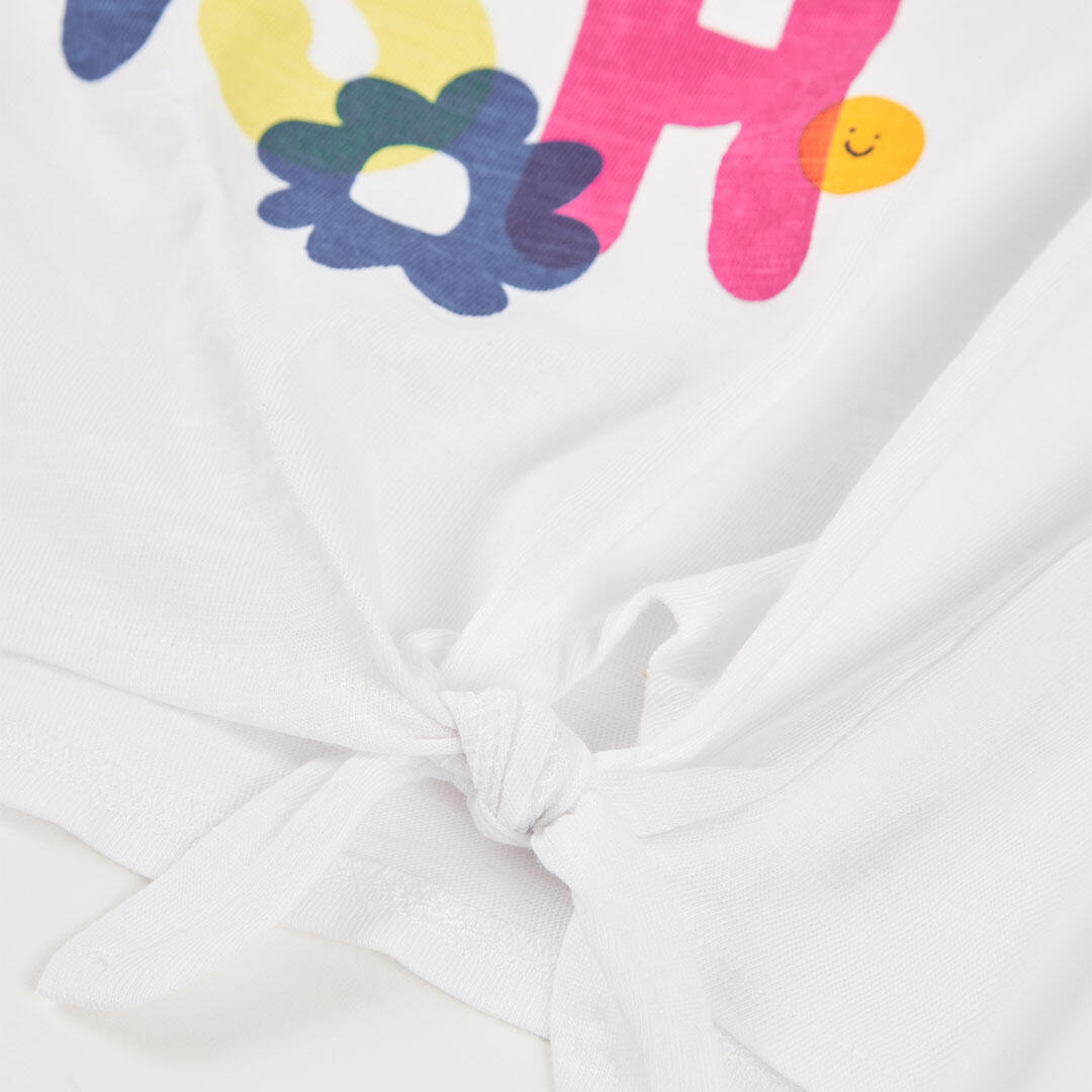 Camiseta de verano de gimnasia kids niña boboli blanco 4/4