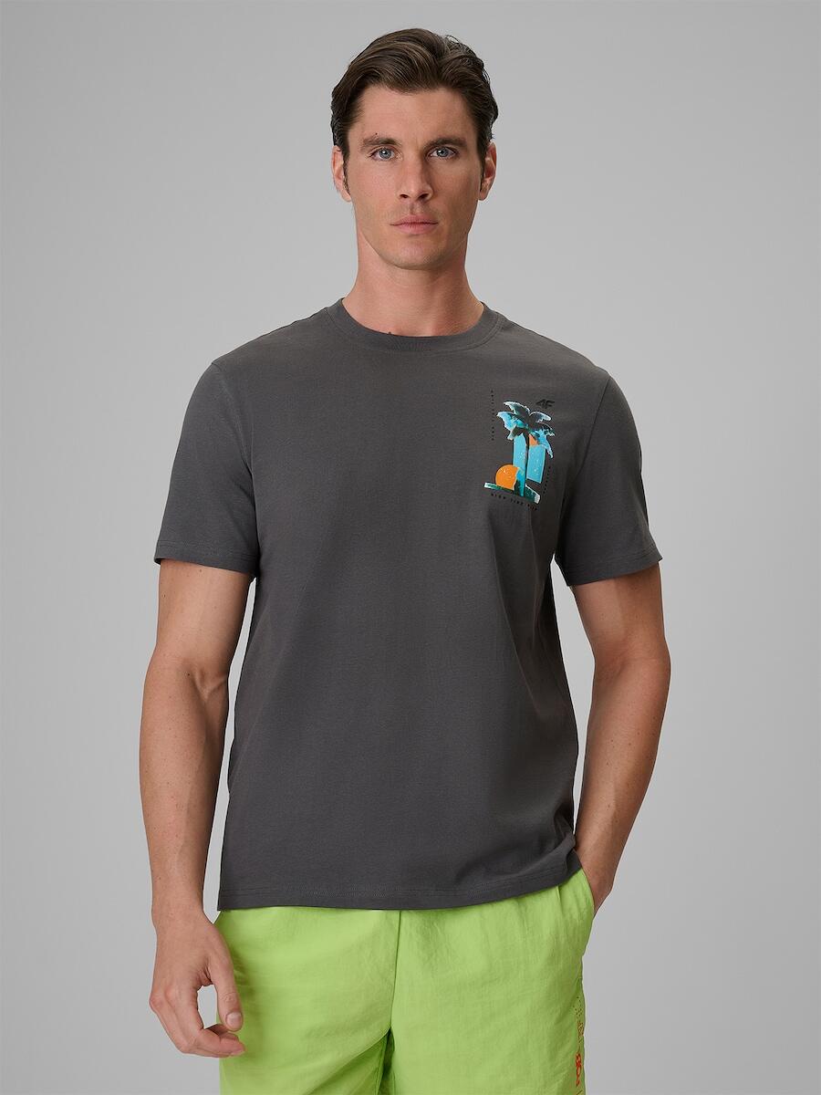 T-shirt bawełniany męski 4F 4FRSS26TTSHM4301