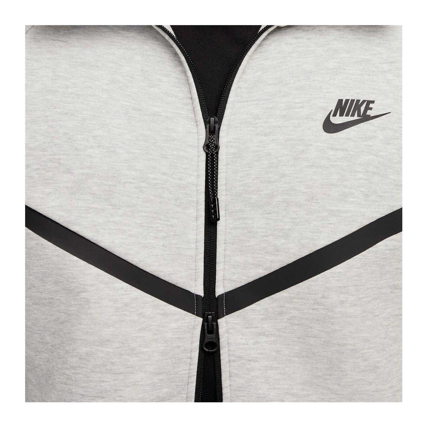 "Tech" Hoodie mit durchgehendem Reißverschluss für Herren Grauheide meliert 4/4