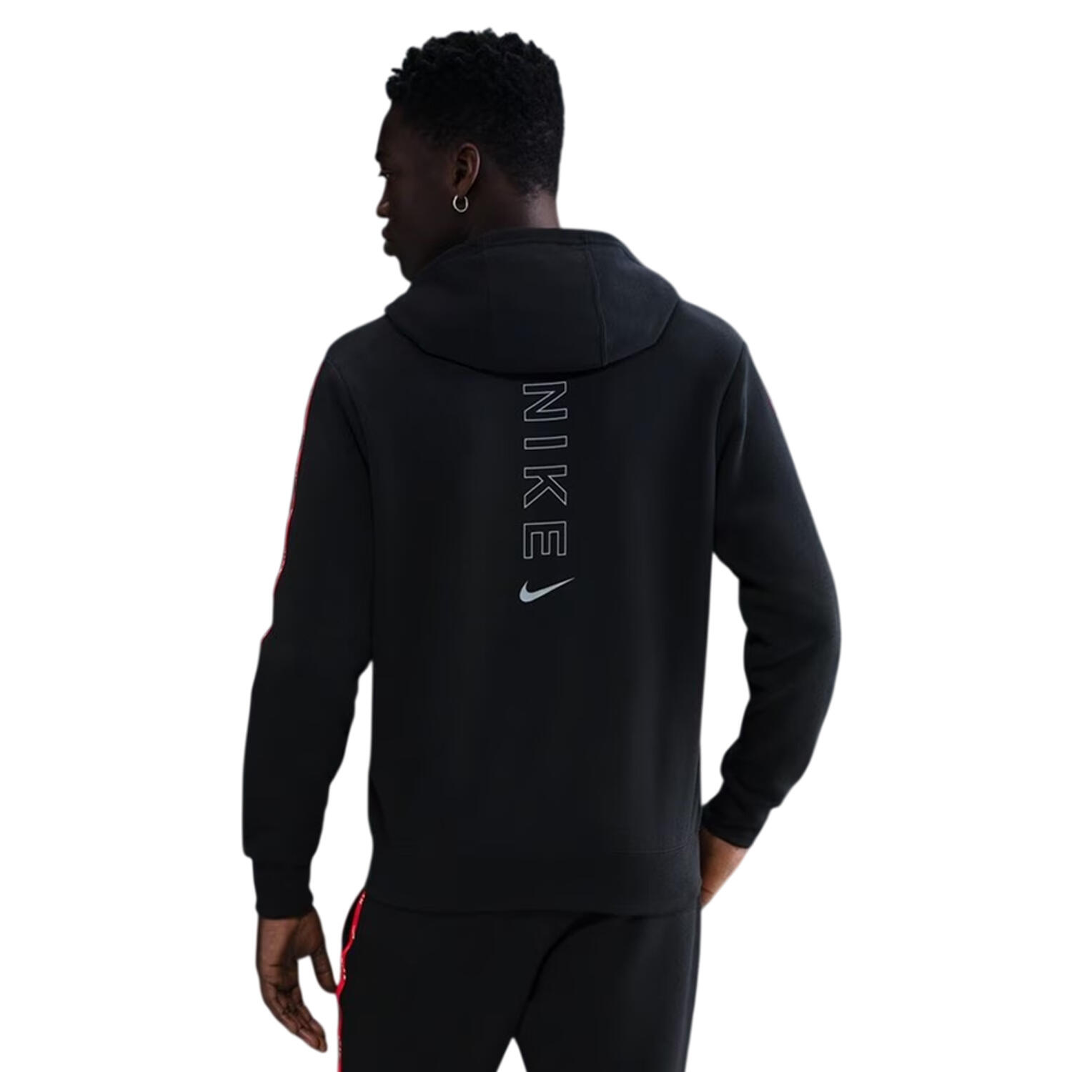 Mens Move Full Zip Hoodie (Black/Red) 2/3