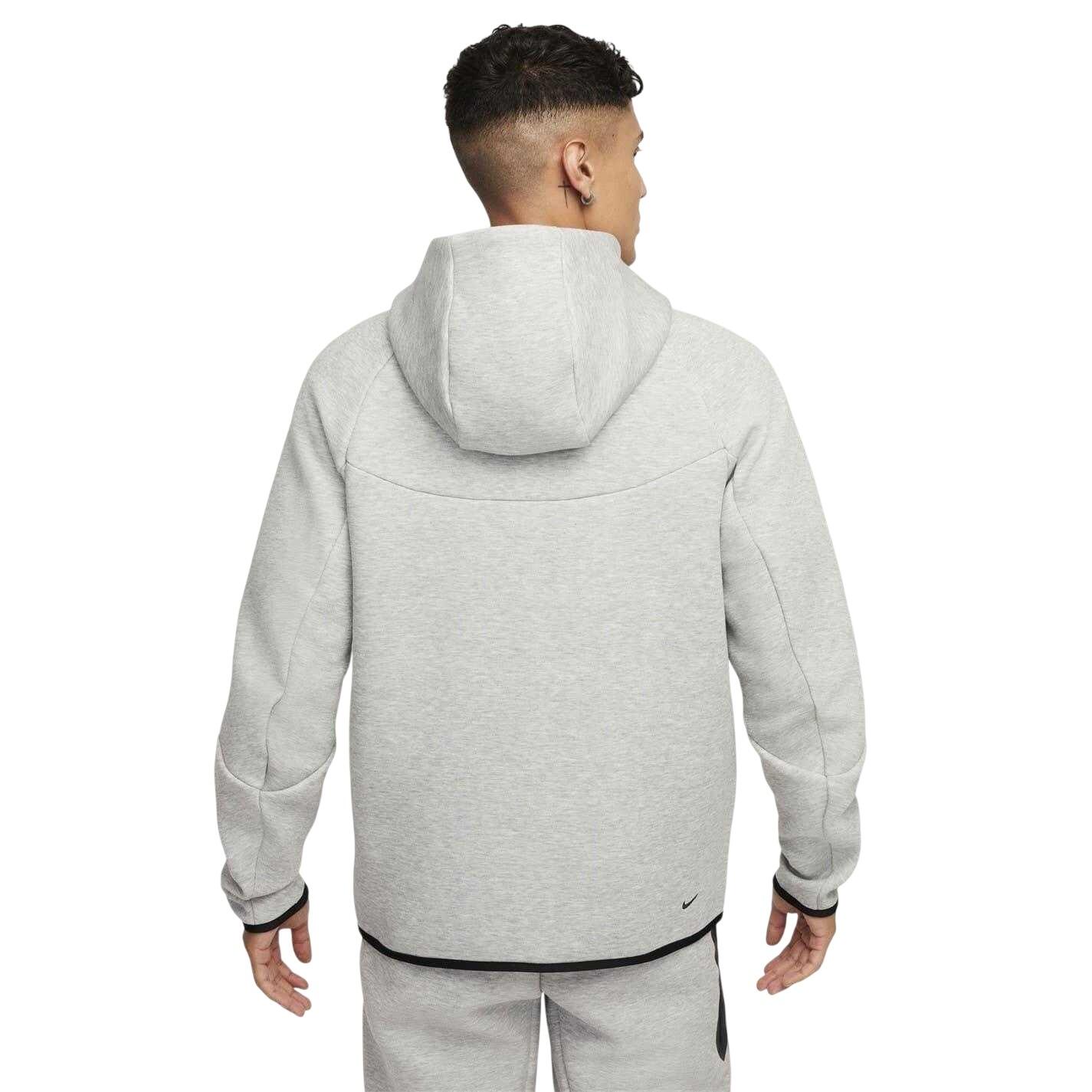 "Tech" Hoodie mit durchgehendem Reißverschluss für Herren Grauheide meliert 2/4
