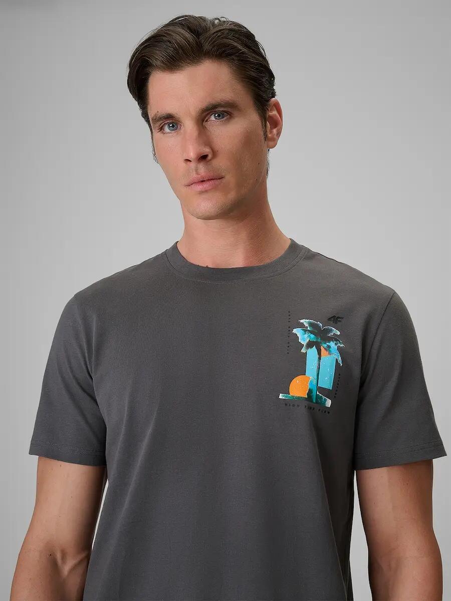 T-shirt bawełniany męski 4F 4FRSS26TTSHM4301 4/7