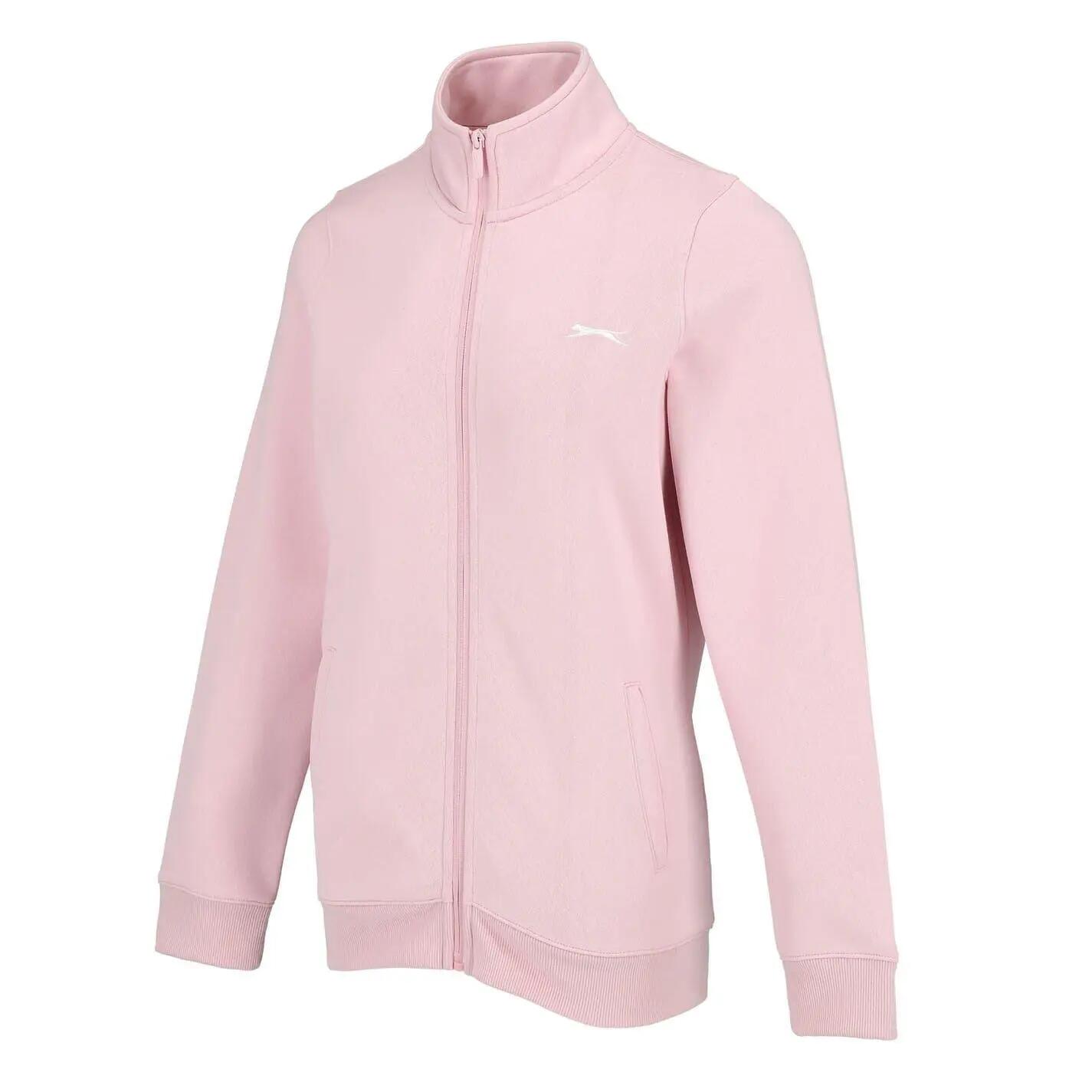 Womens/Ladies Logo Full Zip Jacket (Baby Pink) 3/3