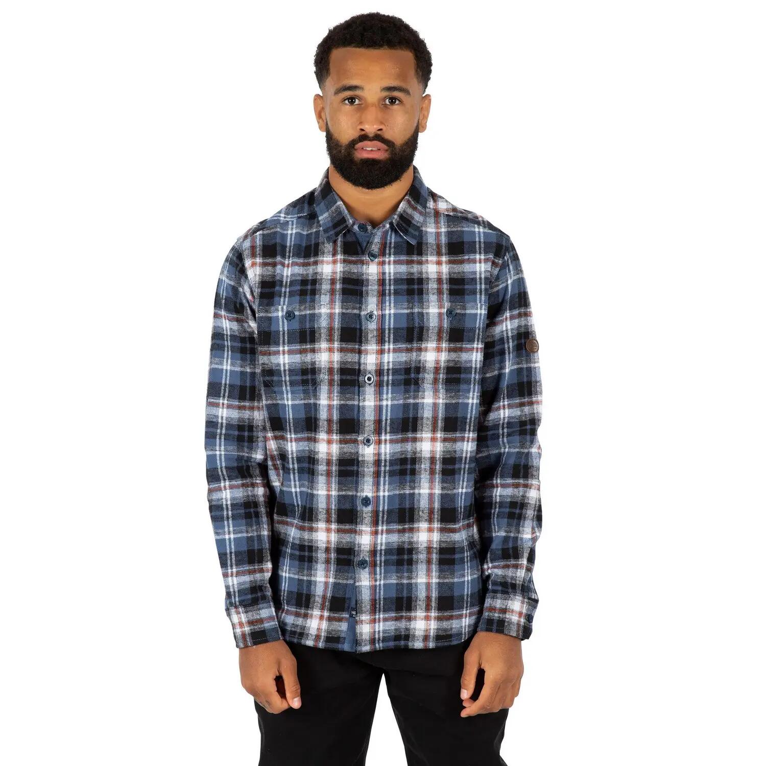Mens Zalah Collared Shirt (Blue Check) 4/5