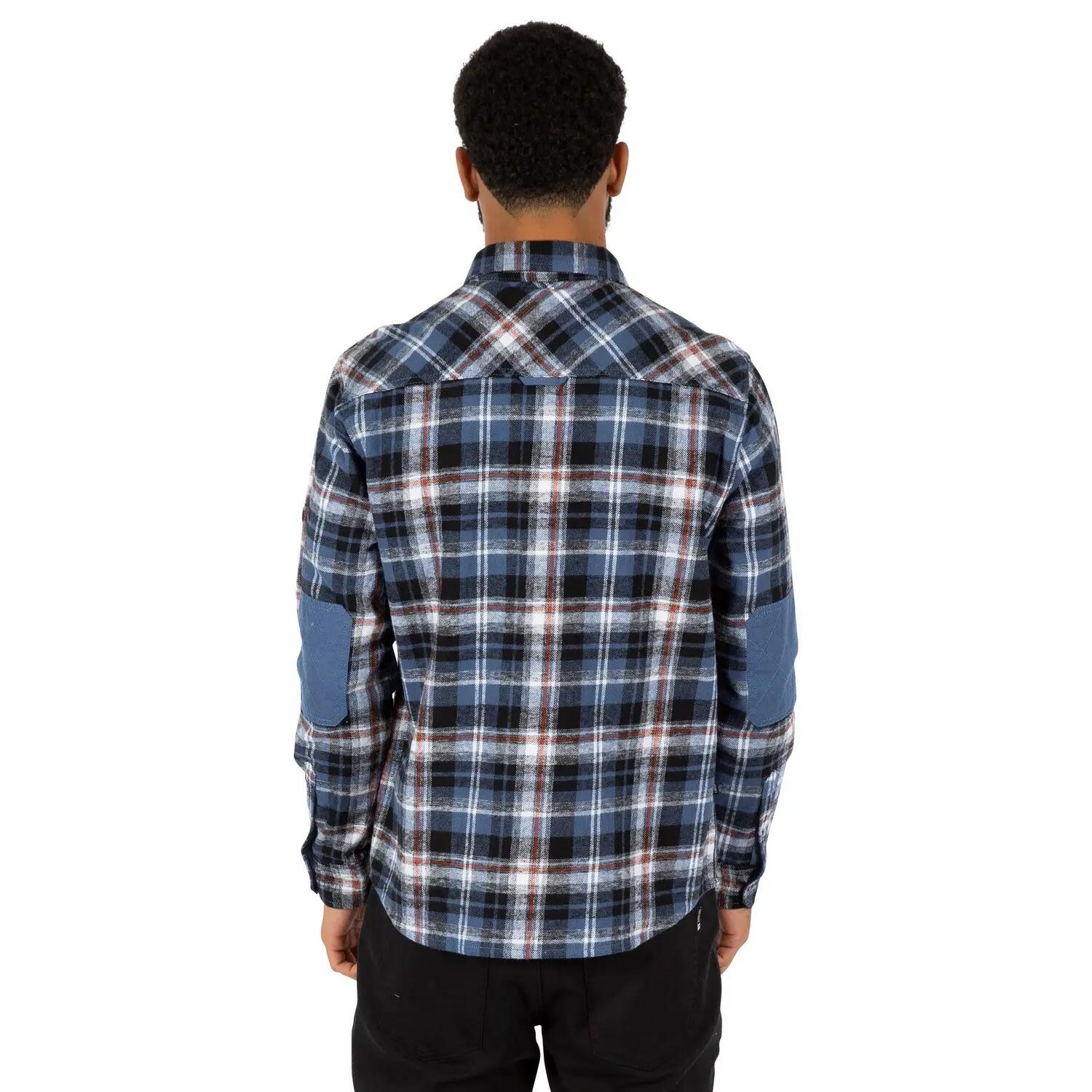 Mens Zalah Collared Shirt (Blue Check) 3/5