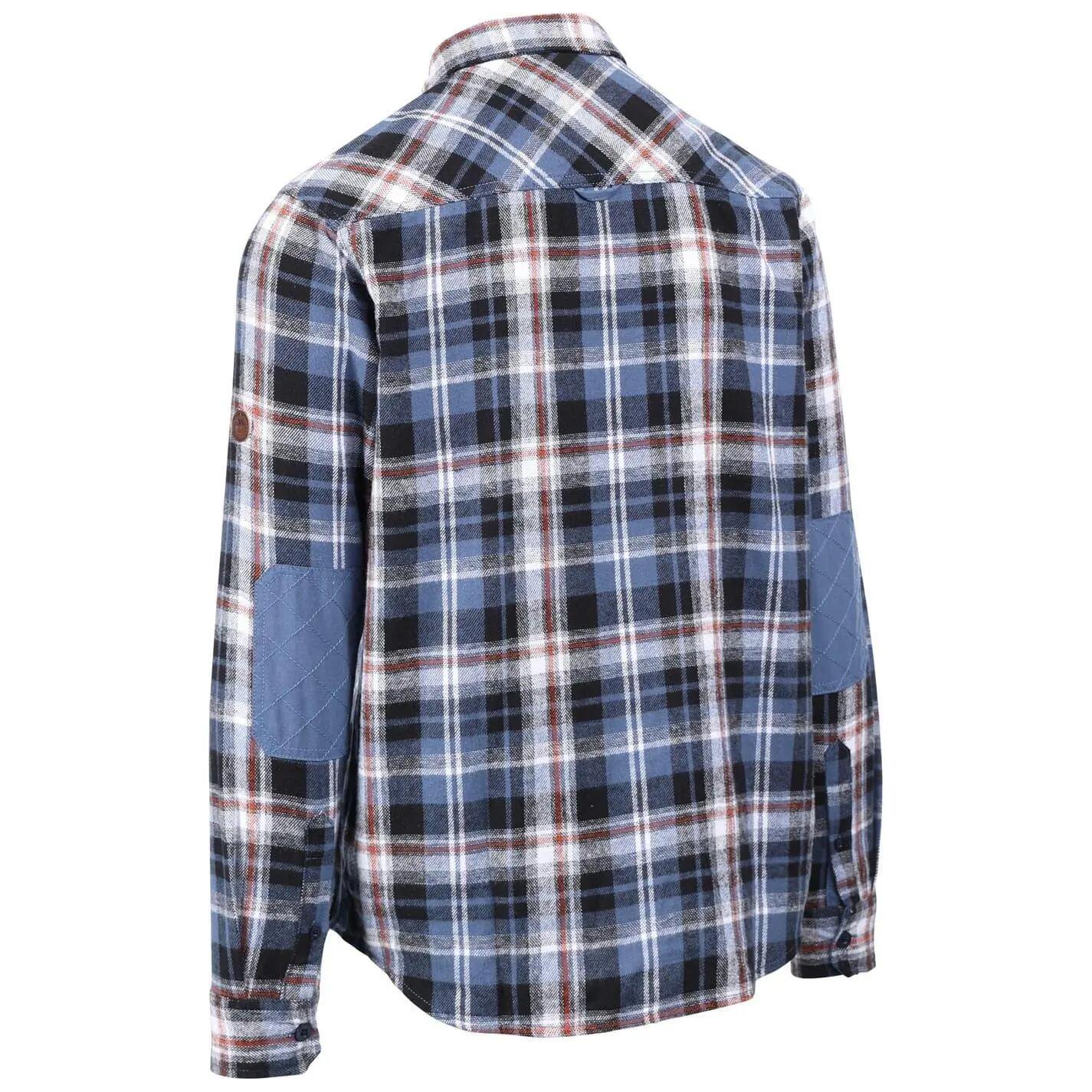 Mens Zalah Collared Shirt (Blue Check) 2/5