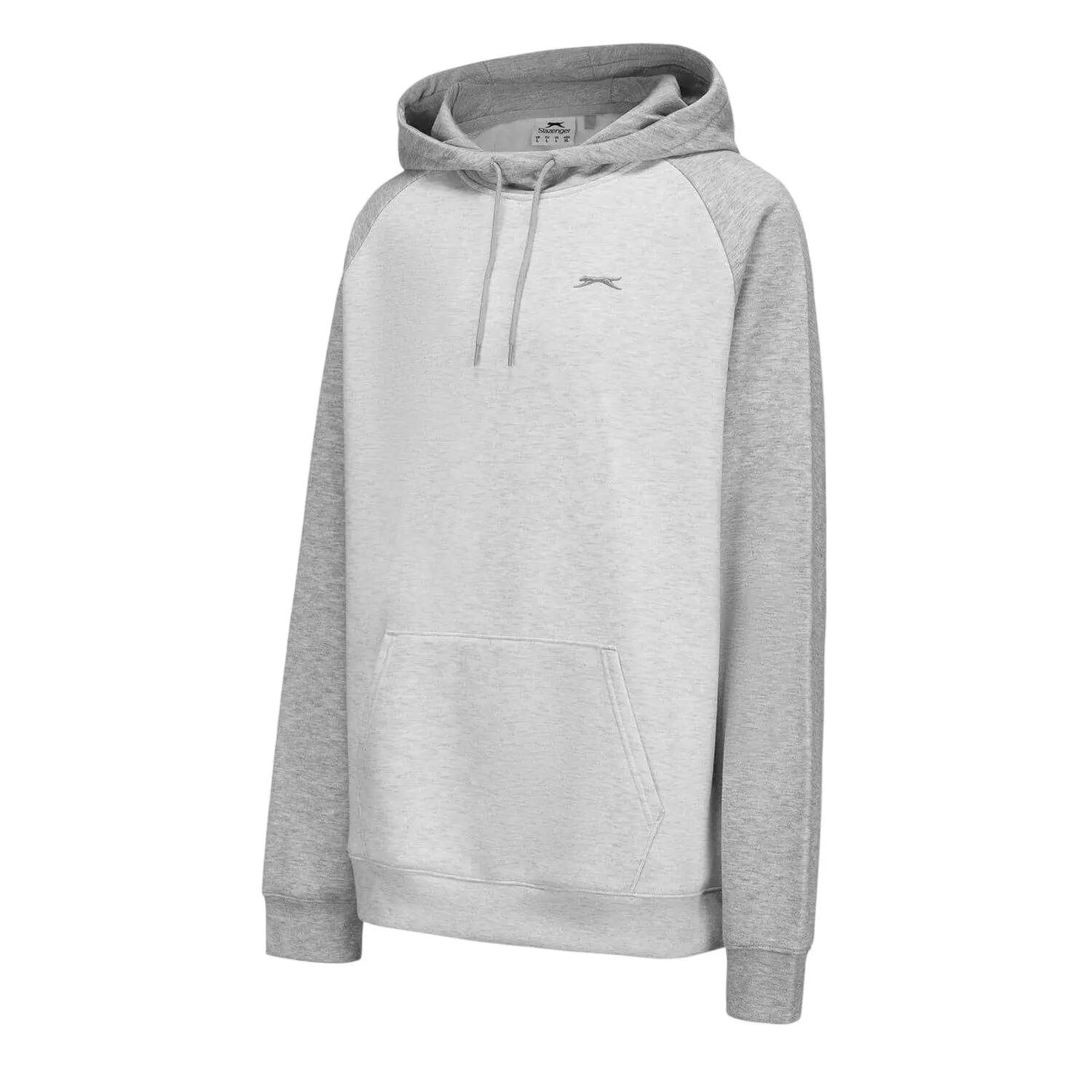 Mens Polyester Blend Pullover Hoodie (Ice Marl/Grey) 3/3