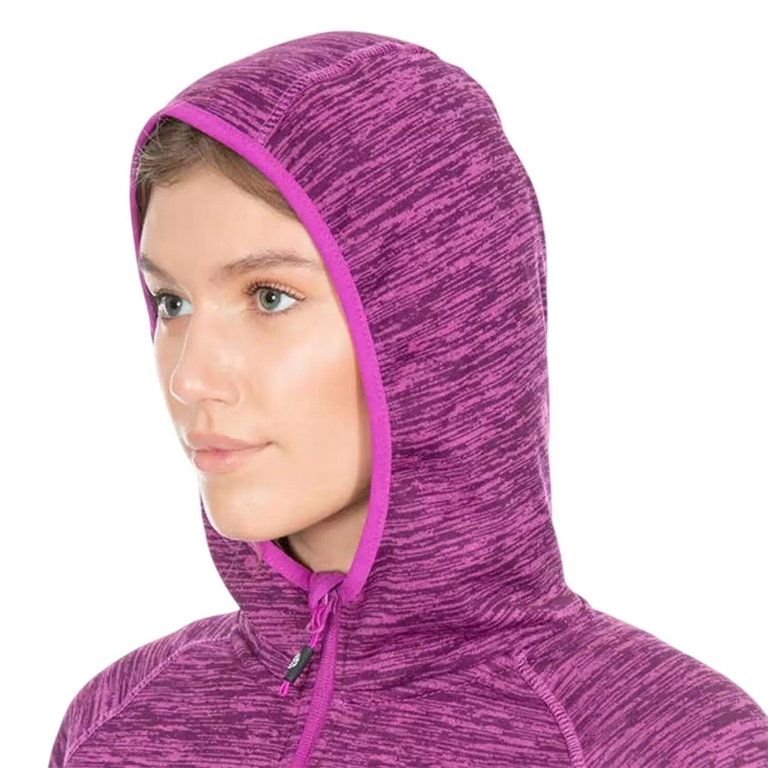 Womens/Ladies Melange Full Zip Hoodie (Purple Melange) 6/6