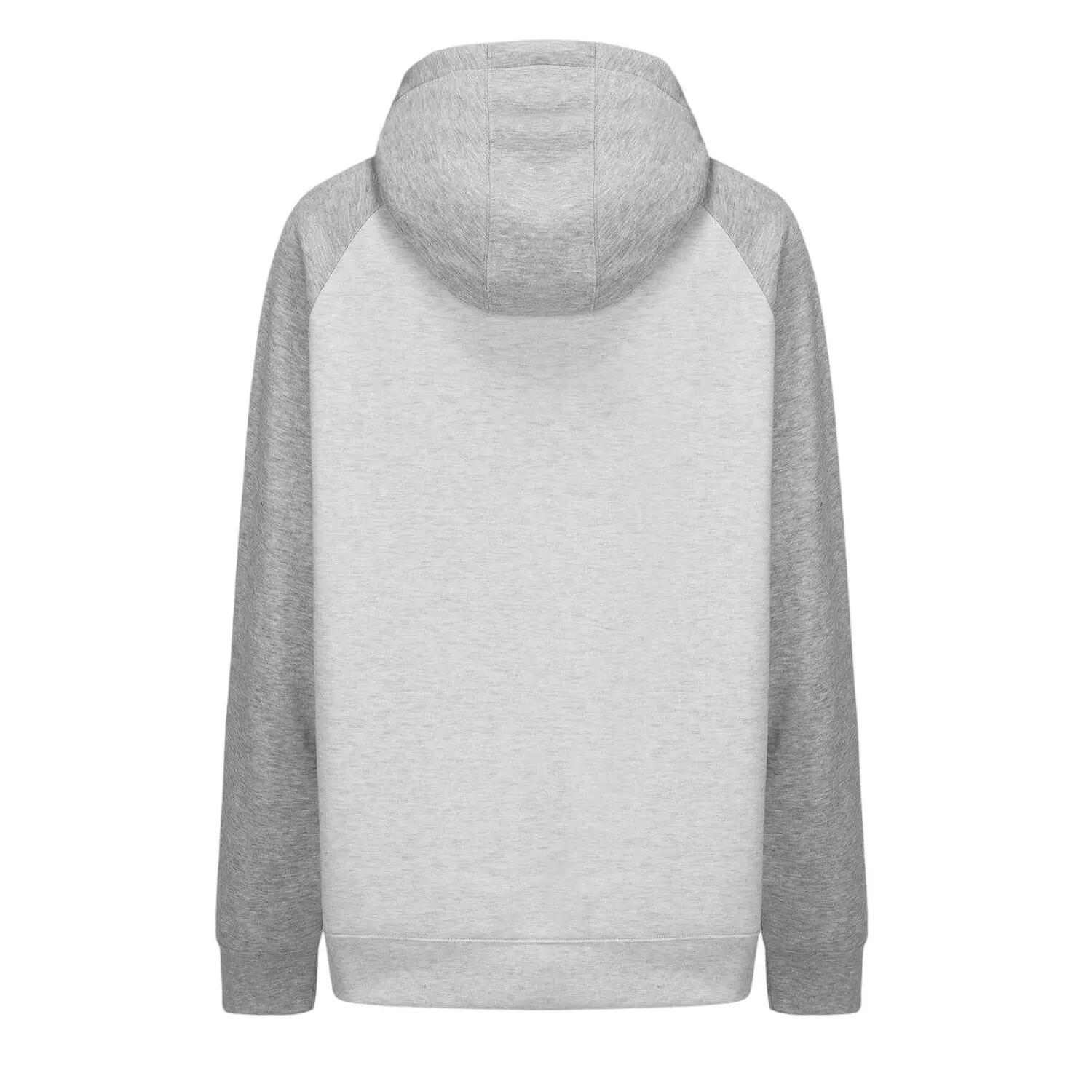 Mens Polyester Blend Pullover Hoodie (Ice Marl/Grey) 2/3
