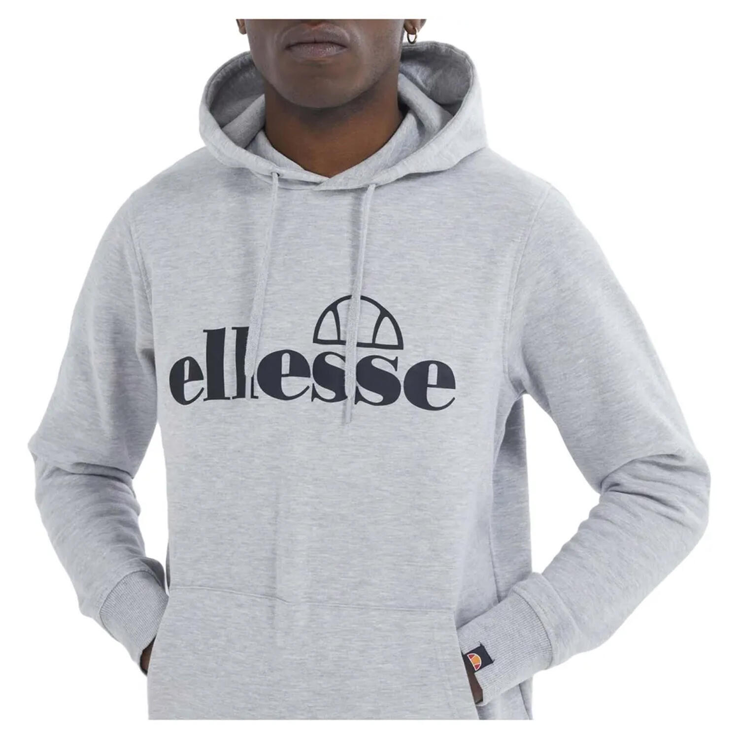Felpa Con Cappuccio Logo Uomo Ellesse Grigio Di Marna 4/4
