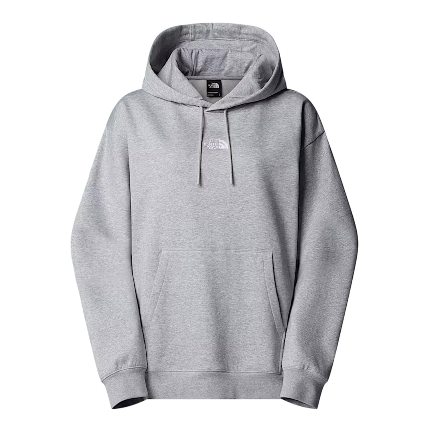 "Essential" Kapuzenpullover für Damen Unisex, Übergroß Herren Hellgrau meliert 2/3