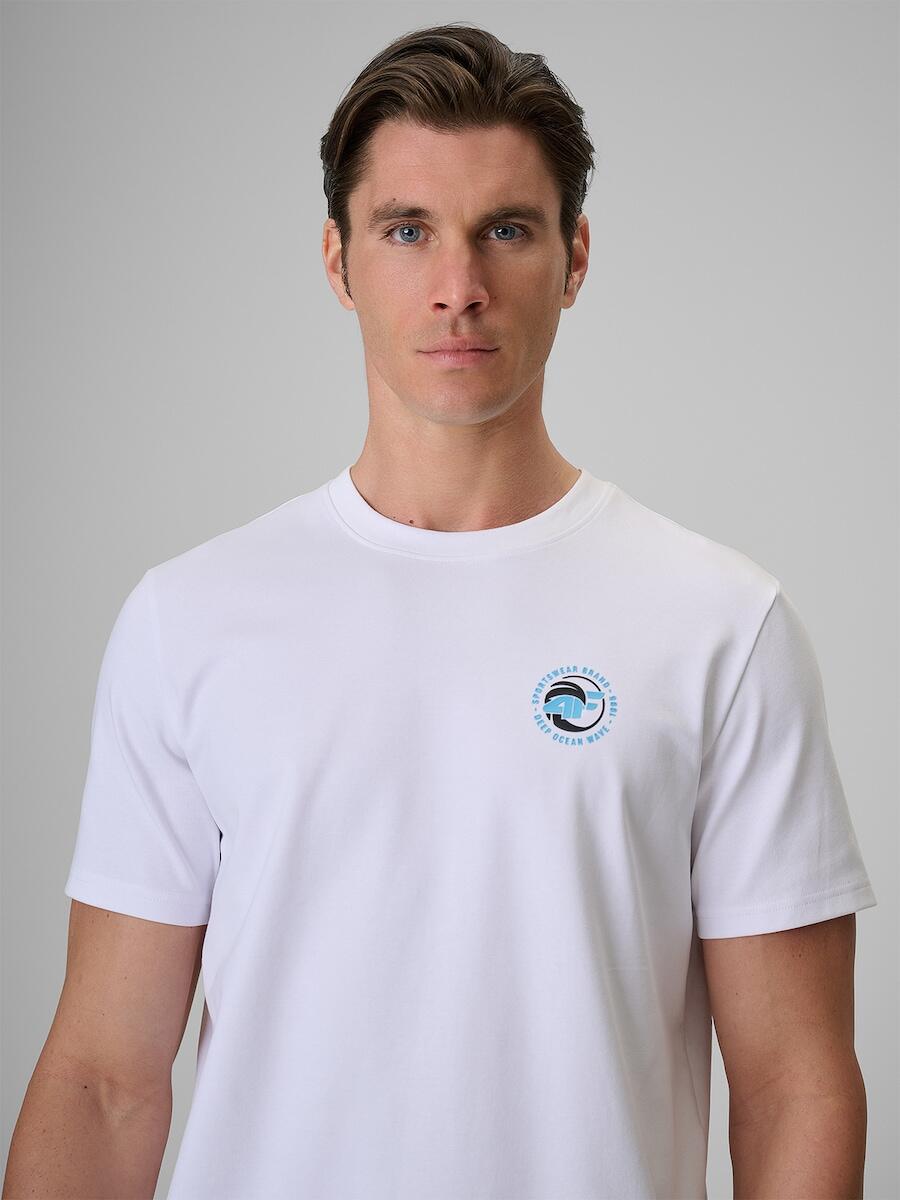 T-shirt bawełniany męski 4F 4FRSS26TTSHM4323 4/6