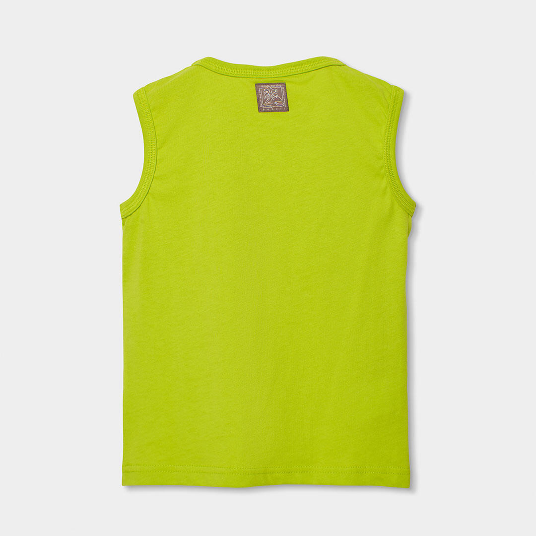 Camiseta de tirantes niño algodón verde 2/4