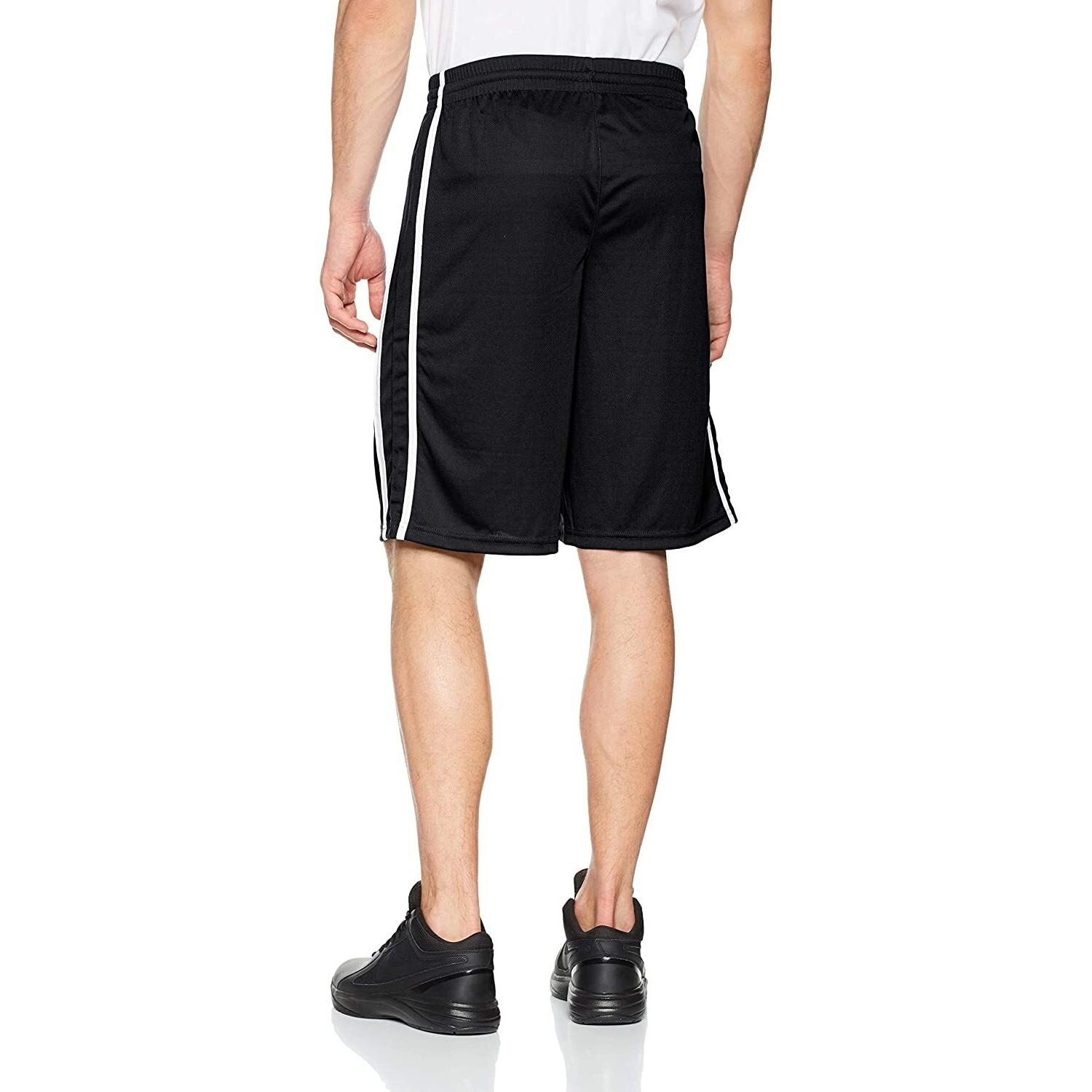 Mens Quick Dry Basketball Shorts (Black/White) 2/3