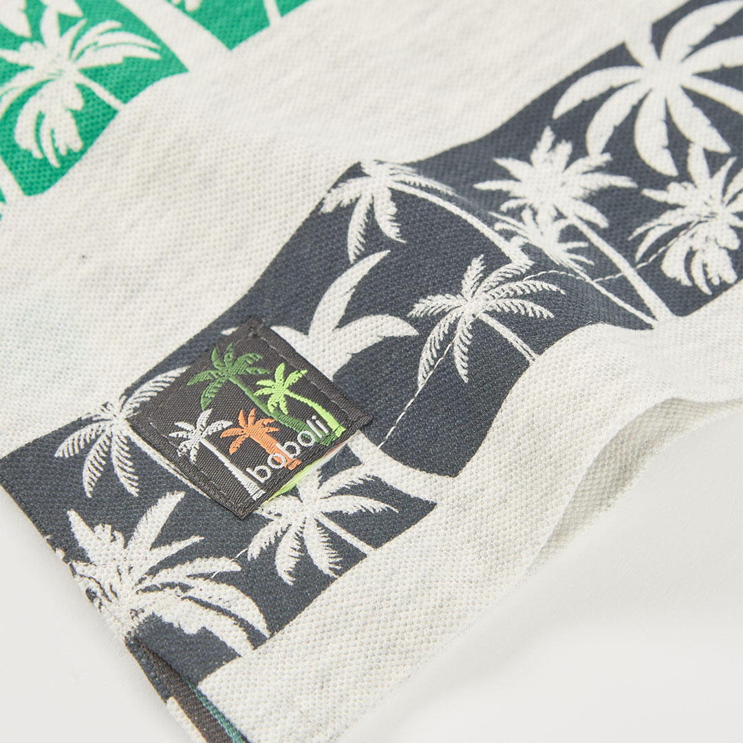 Polo de piqué de algodón para niño con estampado de palmeras crudo vigoré 4/4
