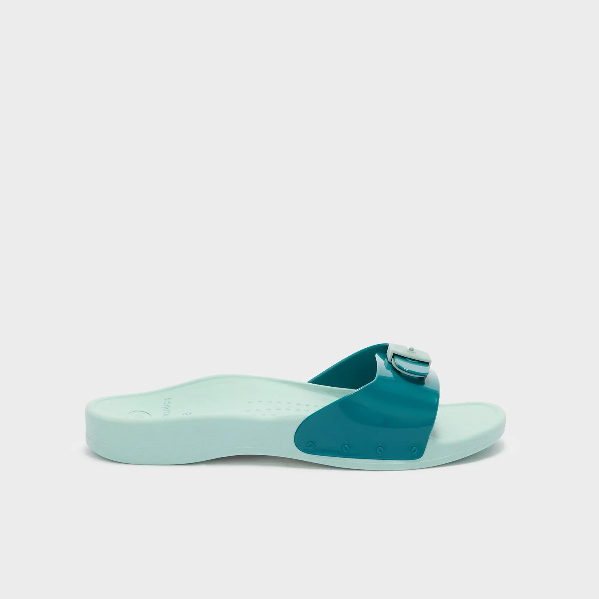 Badslippers Zwemmen dames Scholl Sun Aquablauw 1/4