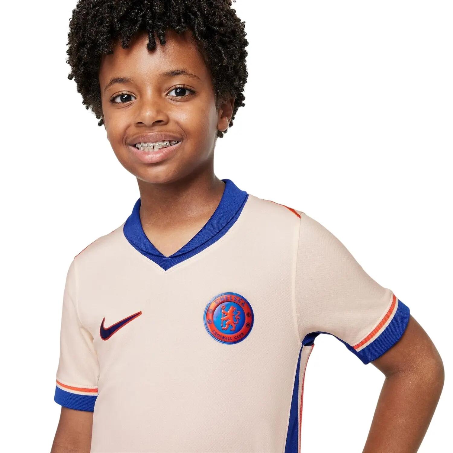 "2425" AuswärtsTrikot für , Chelsea FC Kinder Cremefarbe/Orange 4/4