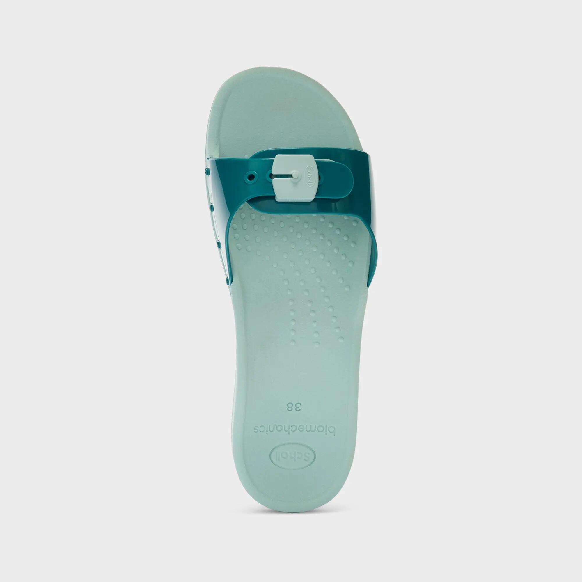 Badslippers Zwemmen dames Scholl Sun Aquablauw 3/4