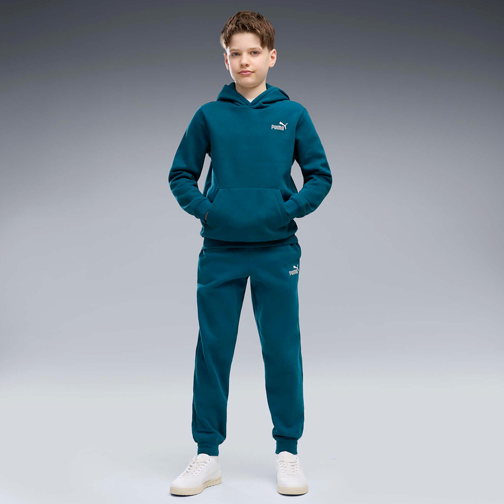 Bluza Puma Ess 2 Color Small No. 1 Logo Hoodie Fl B Dzieci 5/5