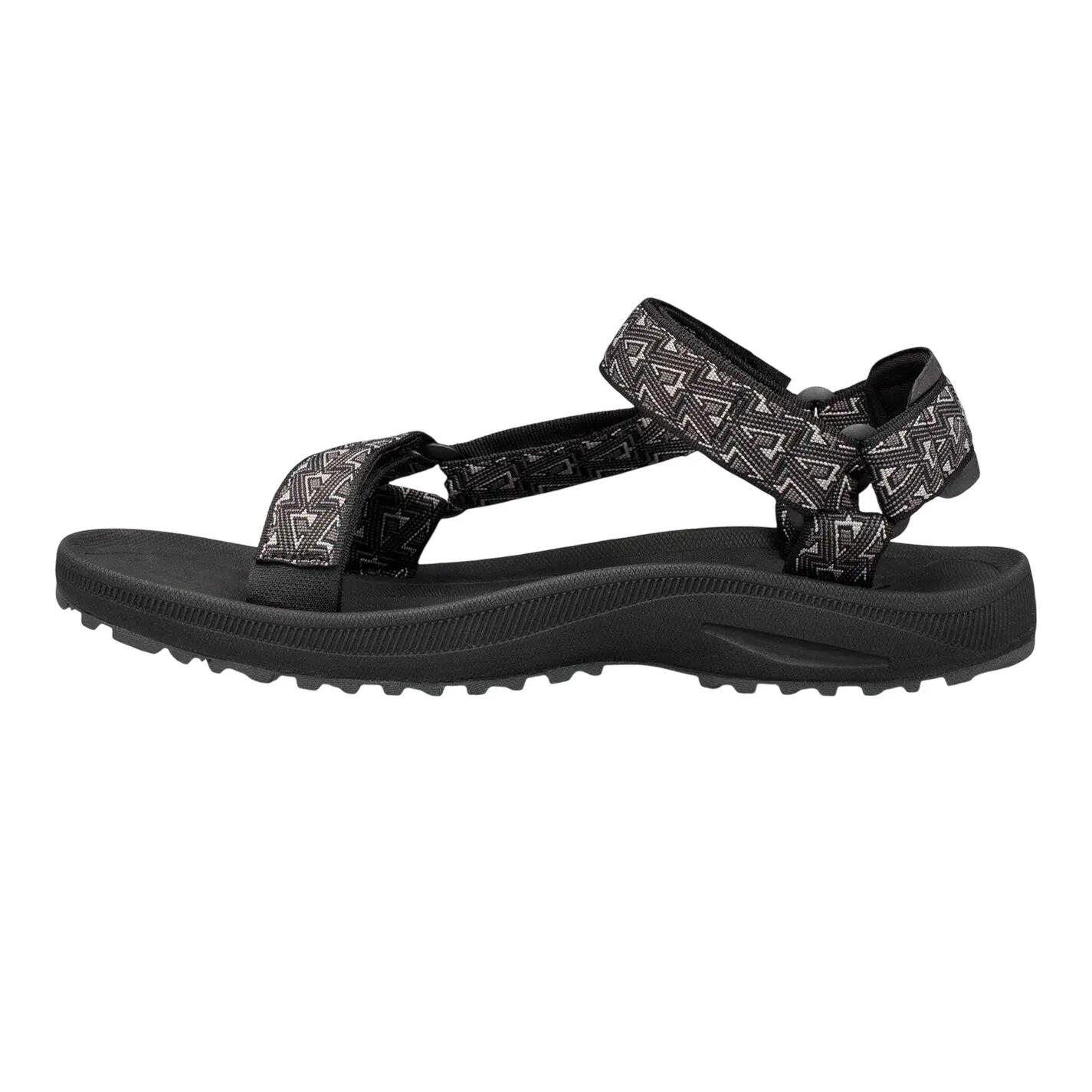 Mens Winsted Adjustable Strap Sandals (Black Print) 3/4