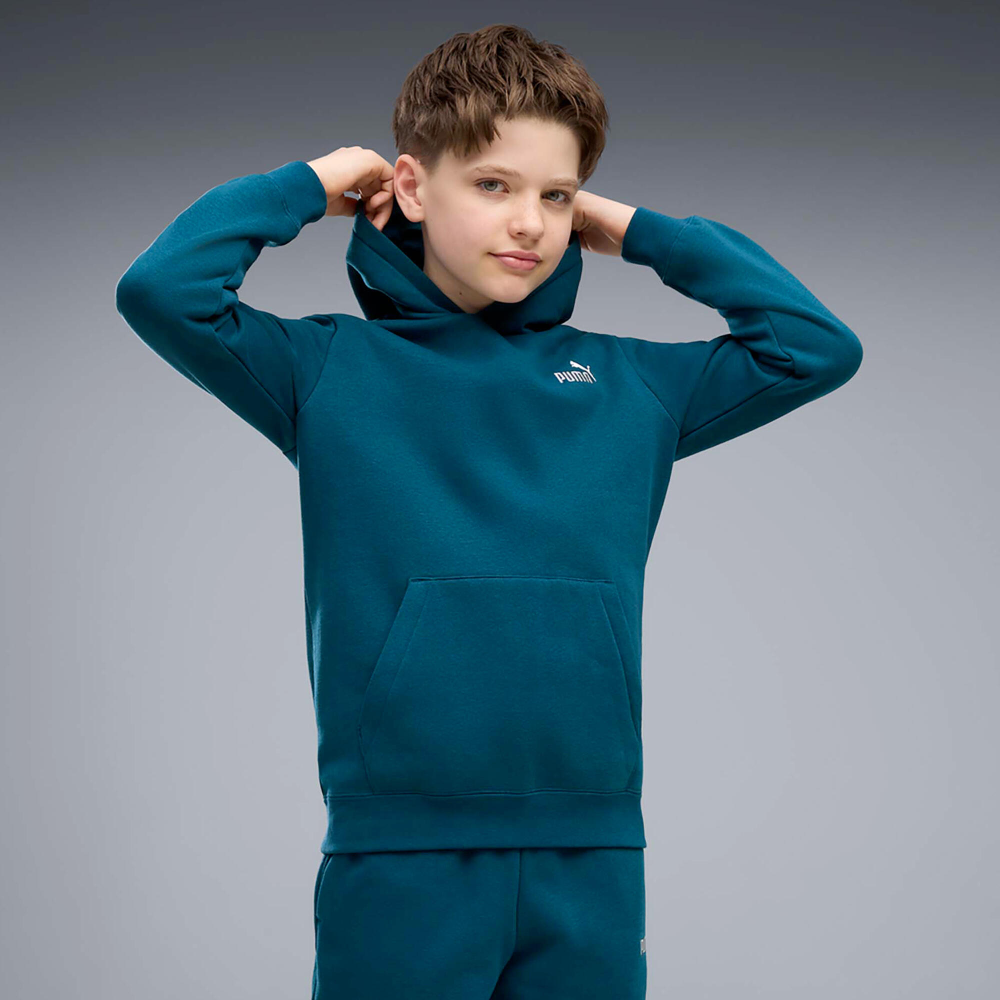 Bluza Puma Ess 2 Color Small No. 1 Logo Hoodie Fl B Dzieci 3/5