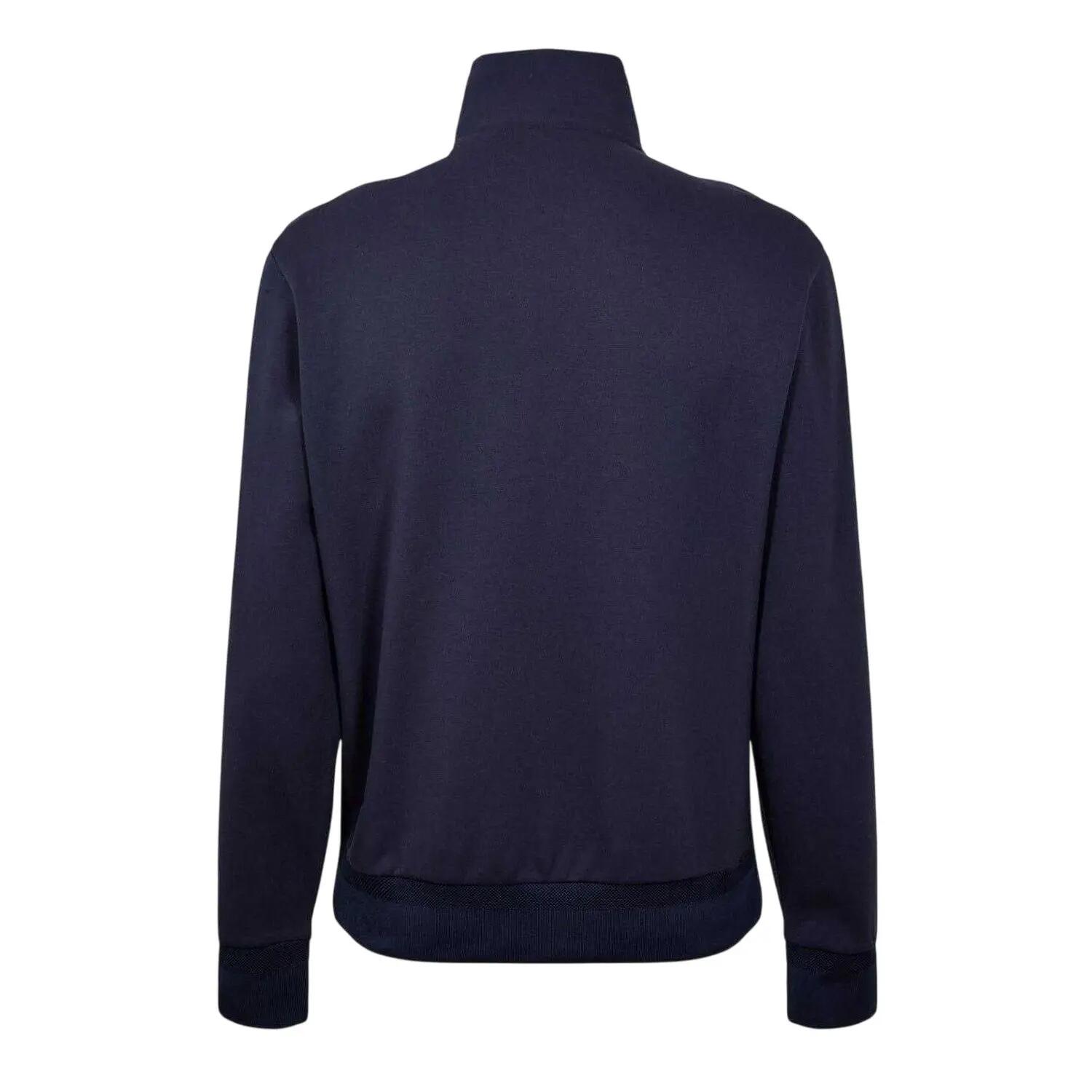 Felpa Con Cappuccio E Zip Intera Casual Uomo Boss Blu Scuro 2/2