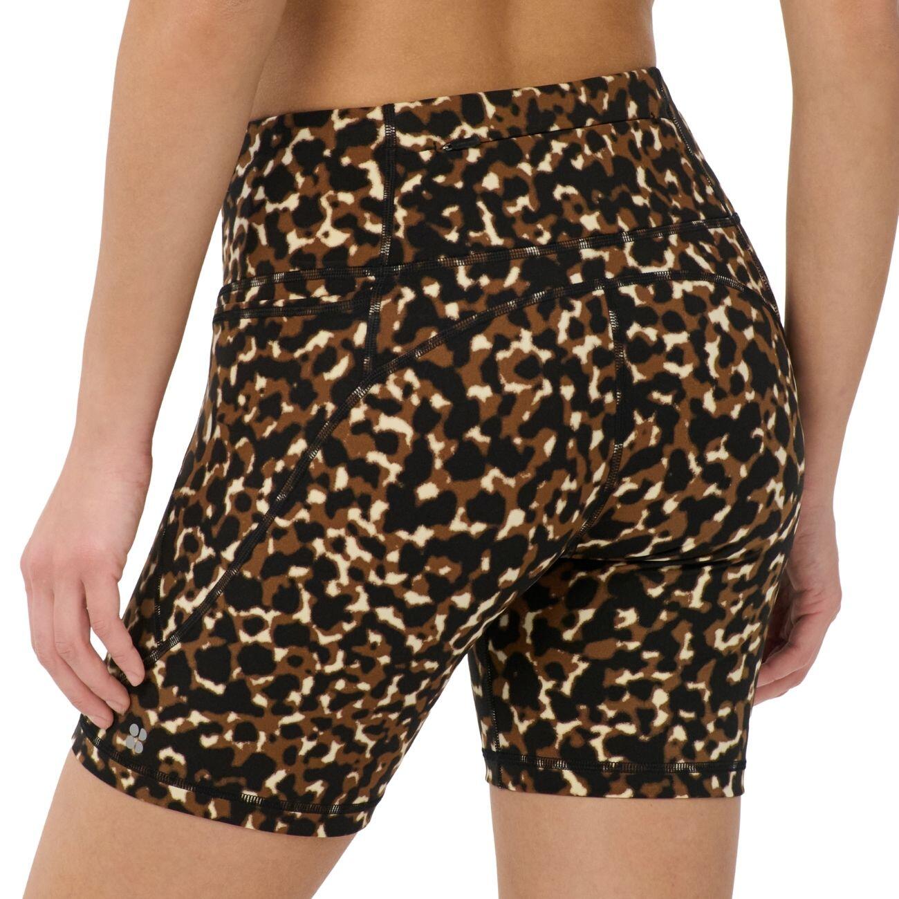 SWEATY BETTY Sweaty Betty Power 6 Biker Shorts  BROWN OFFBEAT ANIMAL PRINT L 3/7