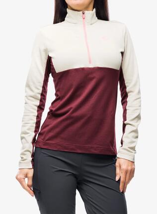 Bluza bez kaptura damska Ziener Japra - velvet red/silver beige 36