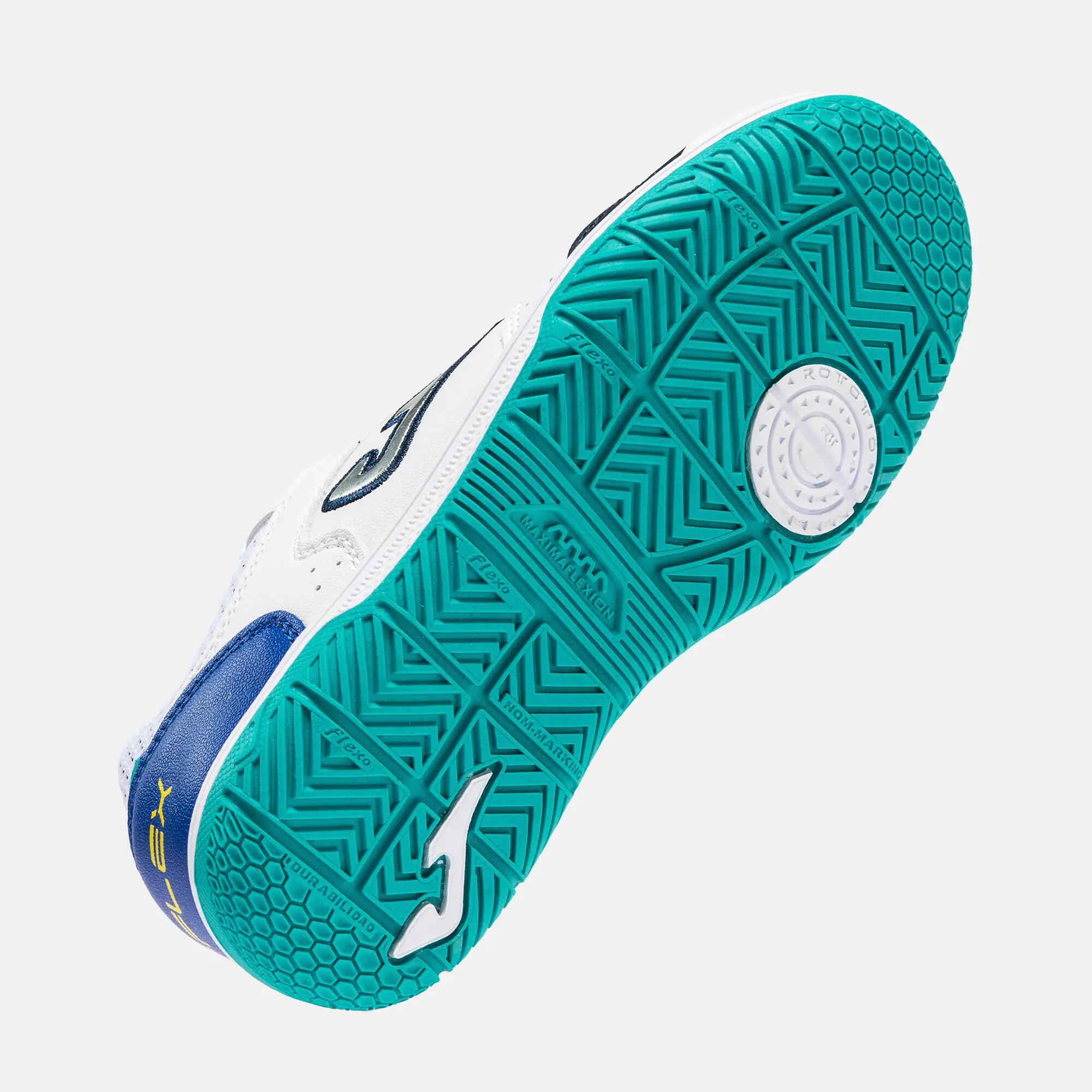 Zapatillas Fútbol Sala Niños Joma Top Flex Jr 26 IN Blanco 5/5